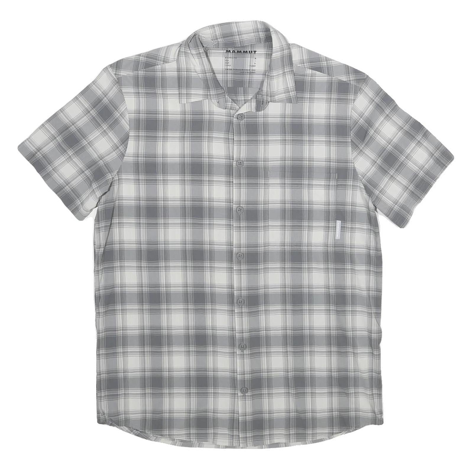 MAMMUT Mens Grey & White Check Shirt S Lightweight Synthetic Outdoor Casual Refurbished - N/A refurbished available on Cerqular