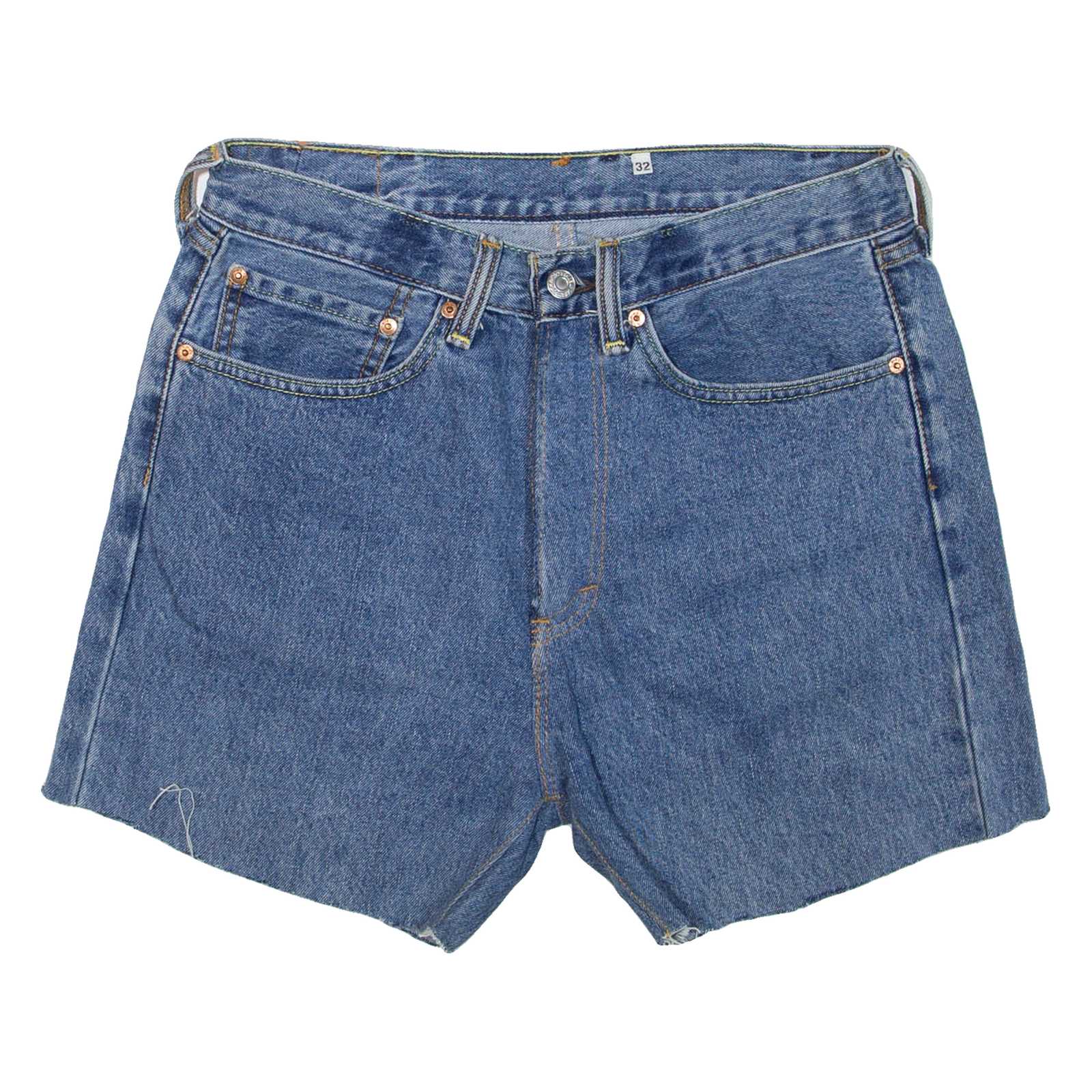 LEVI'S Womens Denim Shorts Blue M W32 Refurbished - N/A refurbished available on Cerqular