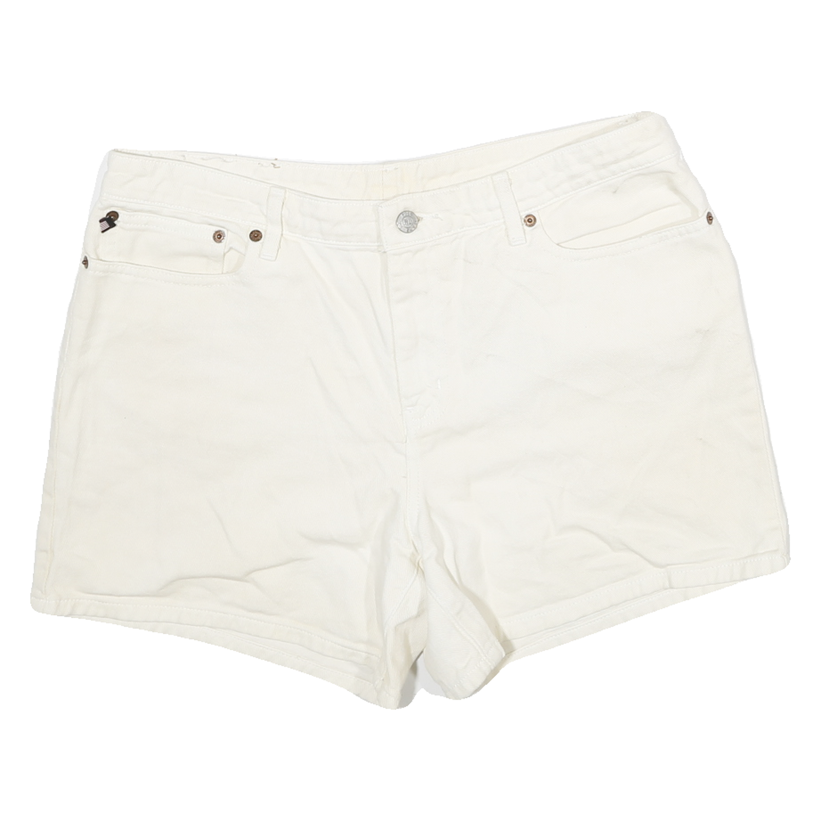 RALPH LAUREN Womens Shorts White Casual XL W32 Cotton Blend Summer Wear Refurbished - N/A refurbished available on Cerqular