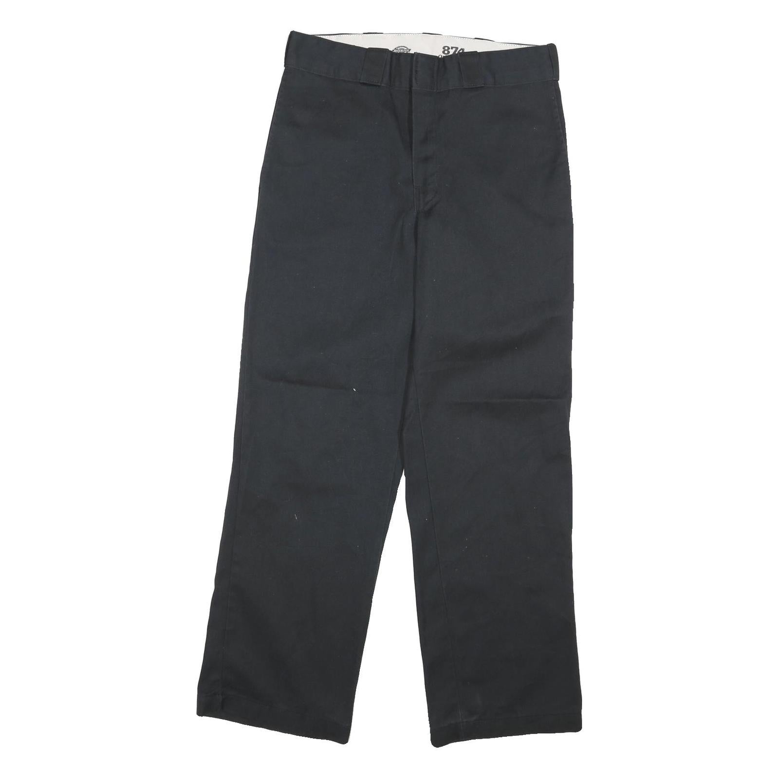 DICKIES Mens Cotton Blend Black Regular Fit Straight Leg Trousers W30 L29 Refurbished - N/A refurbished available on Cerqular