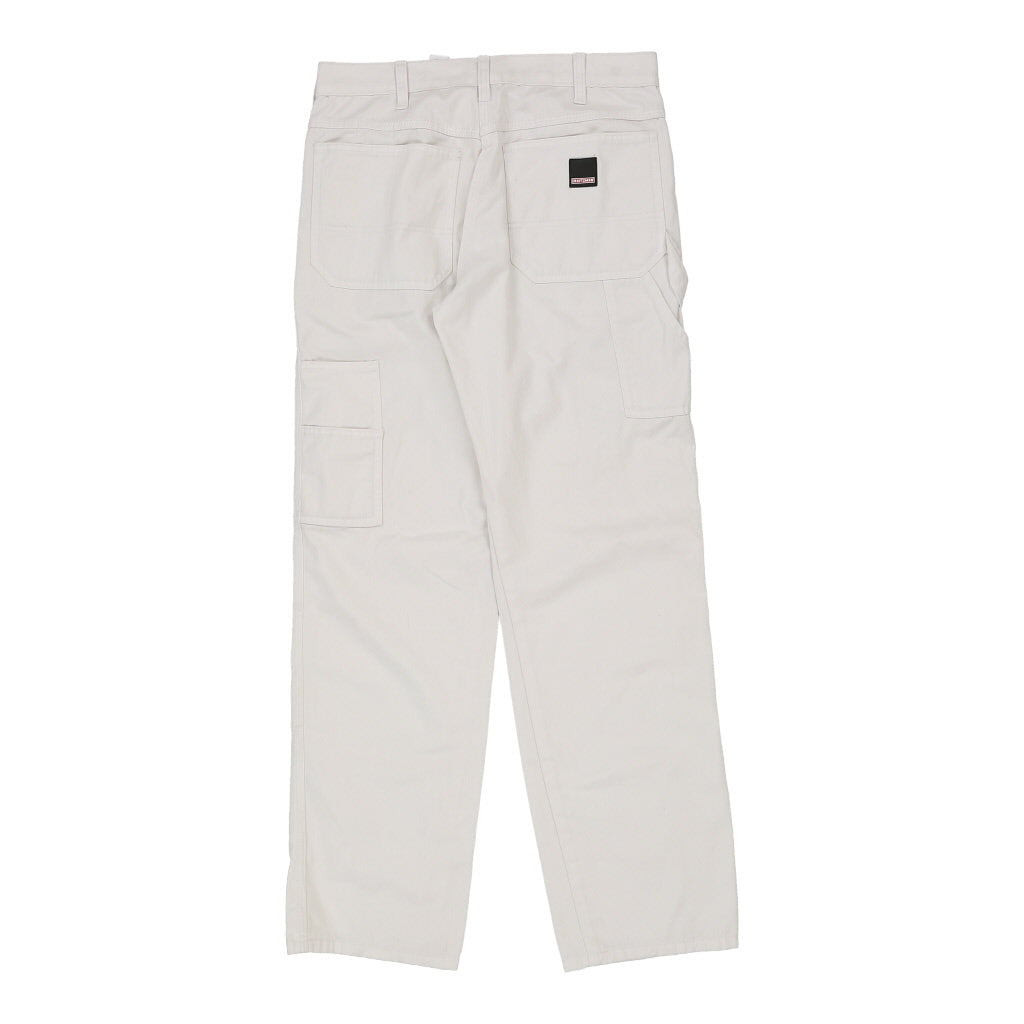 Craftsman Cargo Trousers - 30W 32L White Cotton Refurbished - Thrifted (note: this is a term often used to describe second- refurbished available on Cerqular