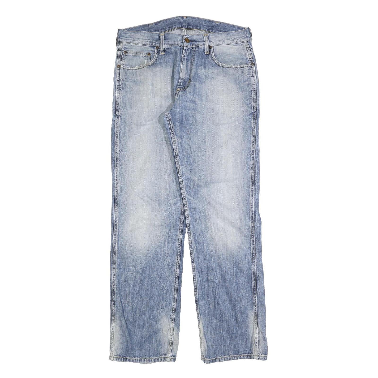 CARHARTT Mens Jeans Blue Regular Straight Denim Light W32 L32 Durable Workwear Refurbished - N/A refurbished available on Cerqular