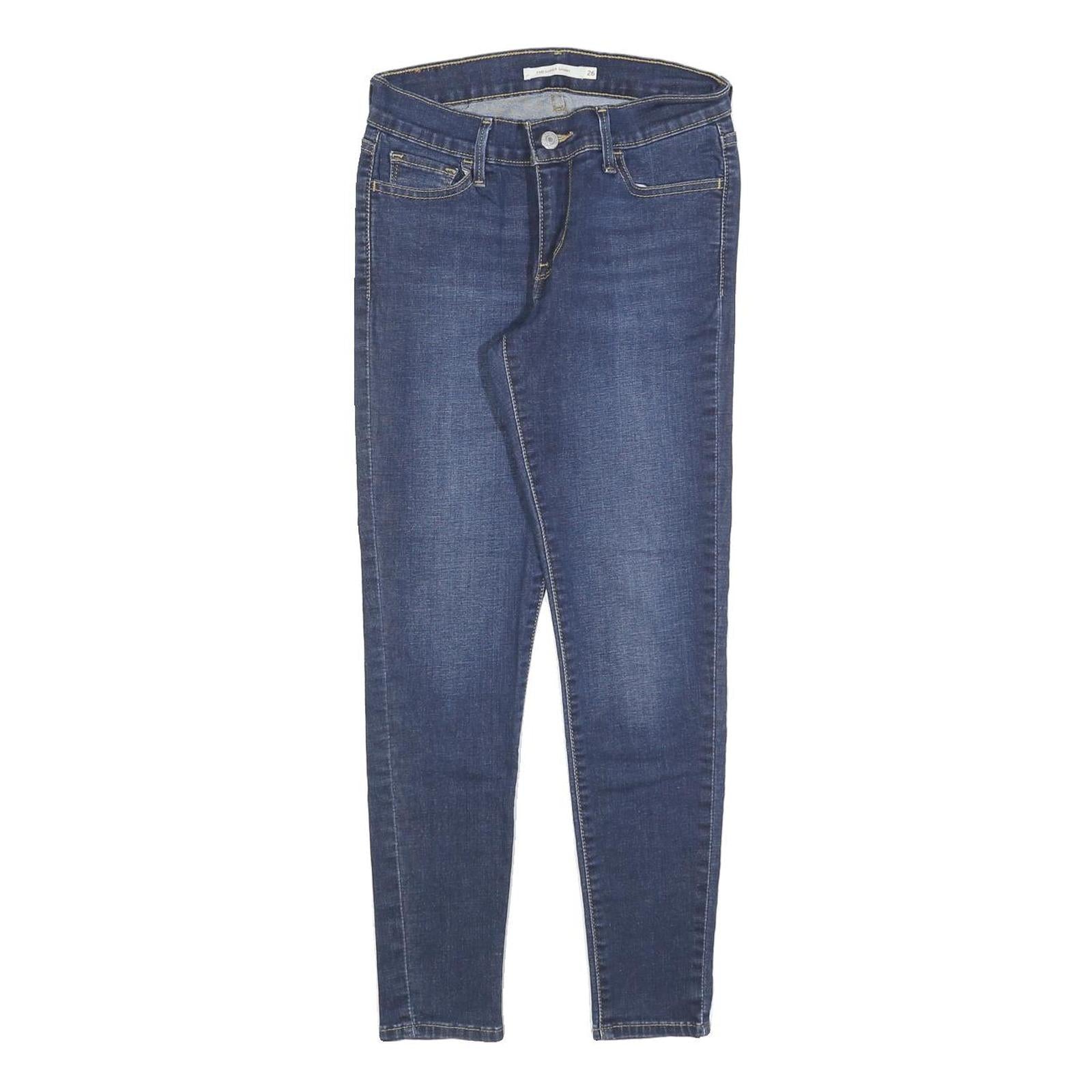 LEVI'S 710 Womens Jeans Blue Slim Skinny Denim Medium W26 L26 Stretch Cotton Refurbished - N/A refurbished available on Cerqular