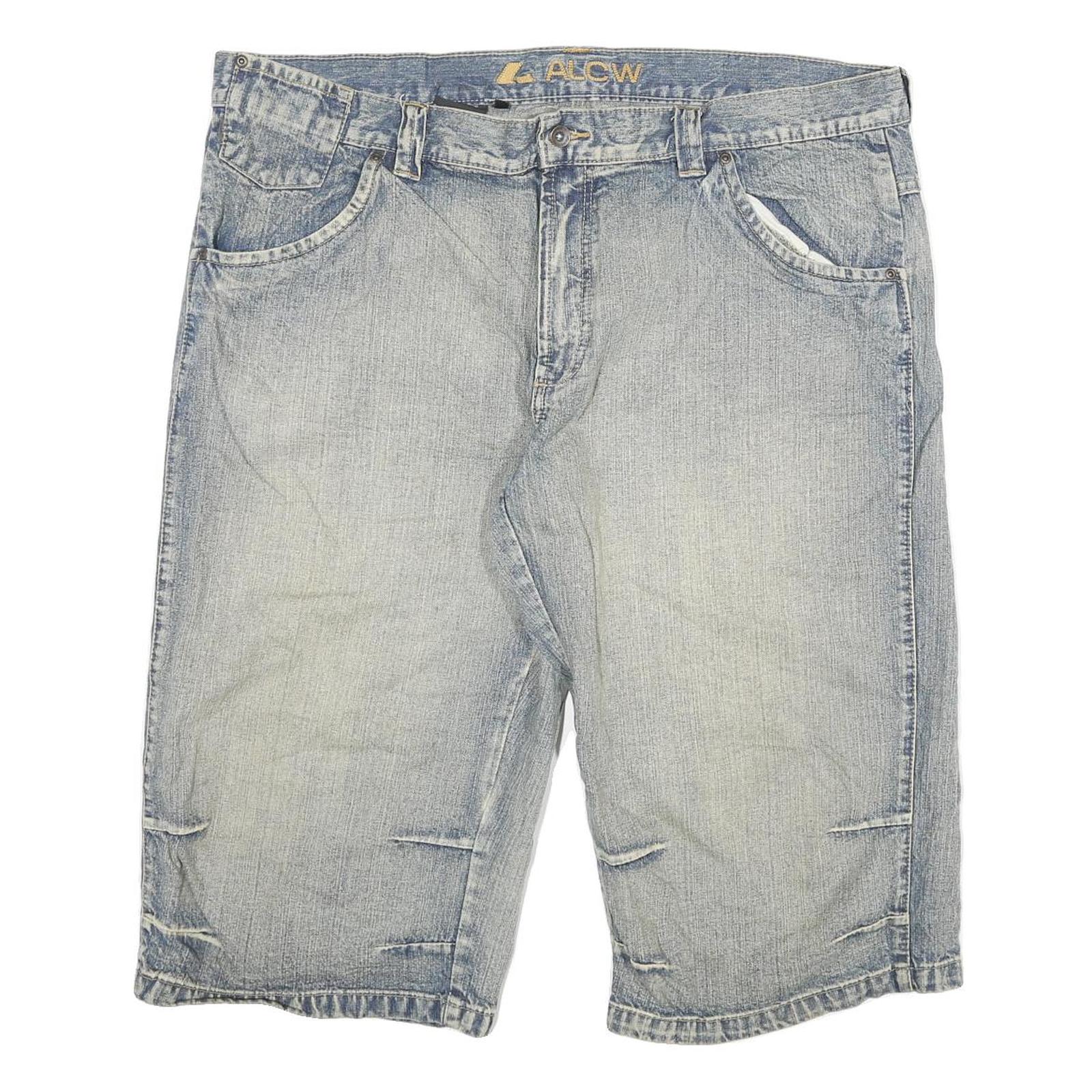 ALCW Mens Denim Blue Casual Shorts 4XL W42 Cotton Blend Stylish Comfortable Refurbished - N/A refurbished available on Cerqular