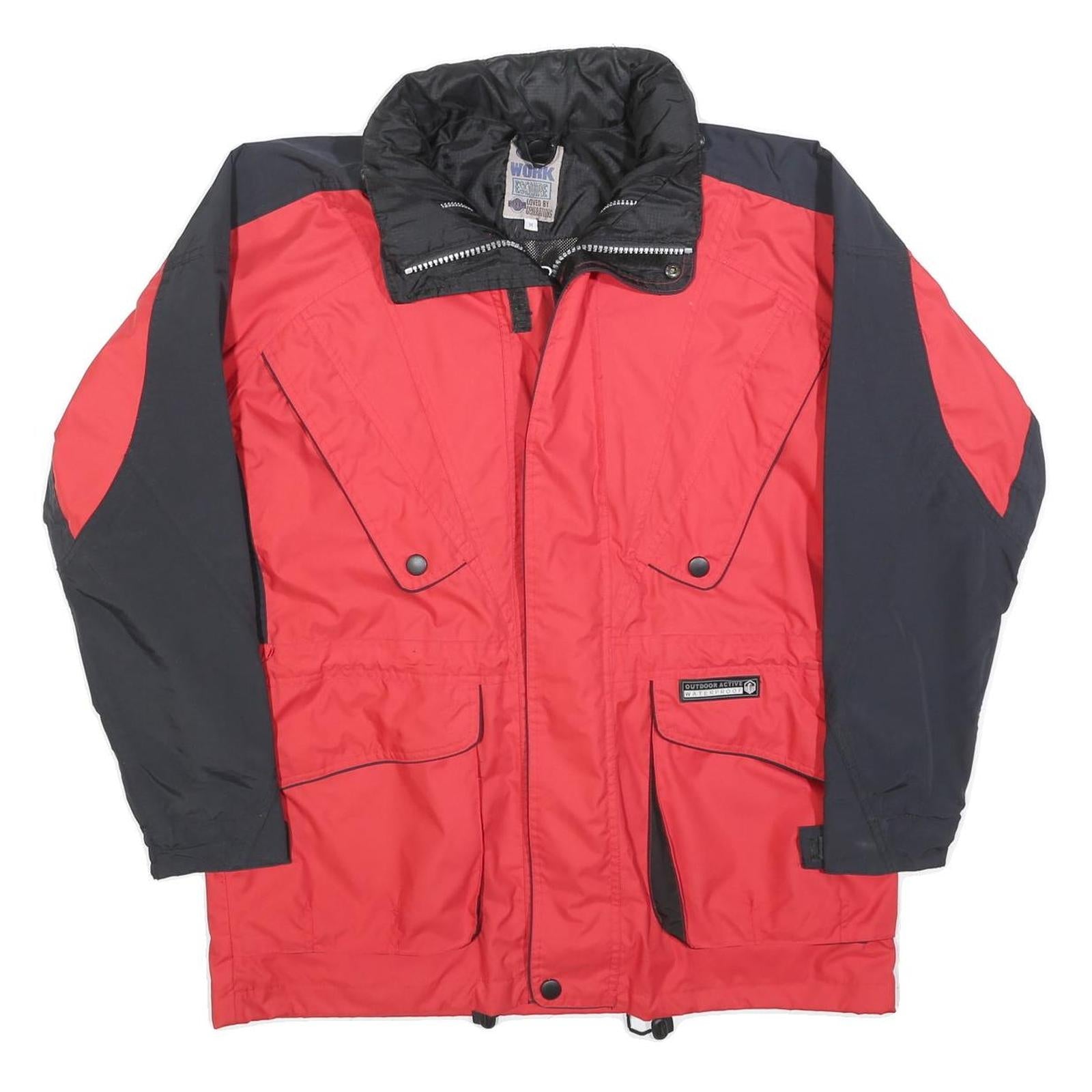 ESQUIRE Mens Red & Black Outdoor Active Zip Jacket M Polyester Blend Plain Refurbished - N/A refurbished available on Cerqular