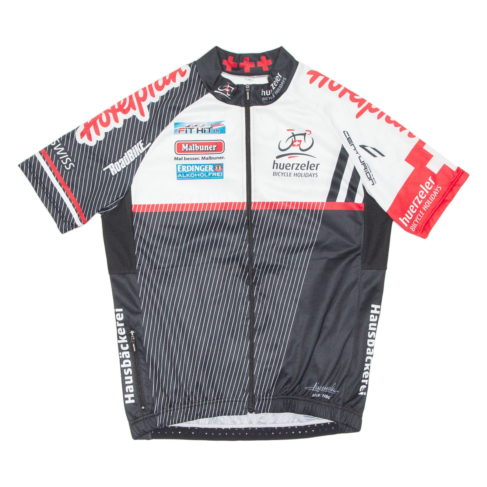 HUERZELER Cycling Mens Jersey Black Full Zip M Refurbished - N/A refurbished available on Cerqular