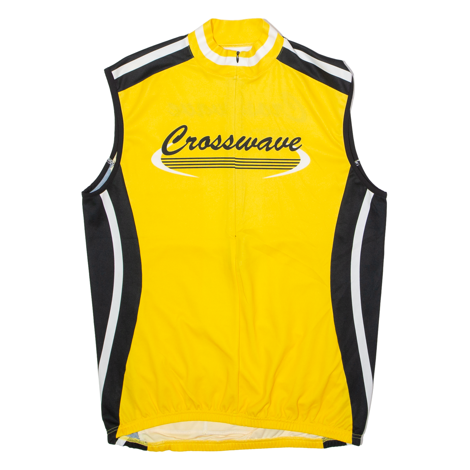 CROSSWAVE Cycling Mens Jersey Yellow Sleeveless 1/2 Zip L Refurbished - N/A refurbished available on Cerqular