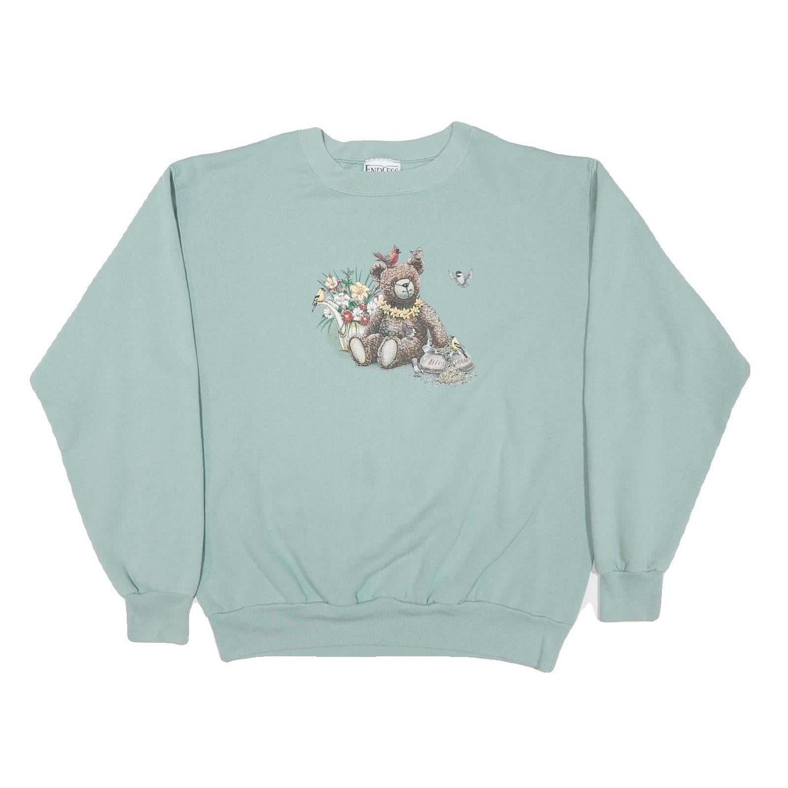 Buy ENDLESS Mens Green Sweatshirt Crew Neck M Teddy Bear Graphic Cotton Blend Refurbished - $42.89 ENDLESS Mens Green Sweatshirt Crew Neck M Teddy Bear Graphic Cotton Blend Refurbished - N/A refurbished available on Cerqular