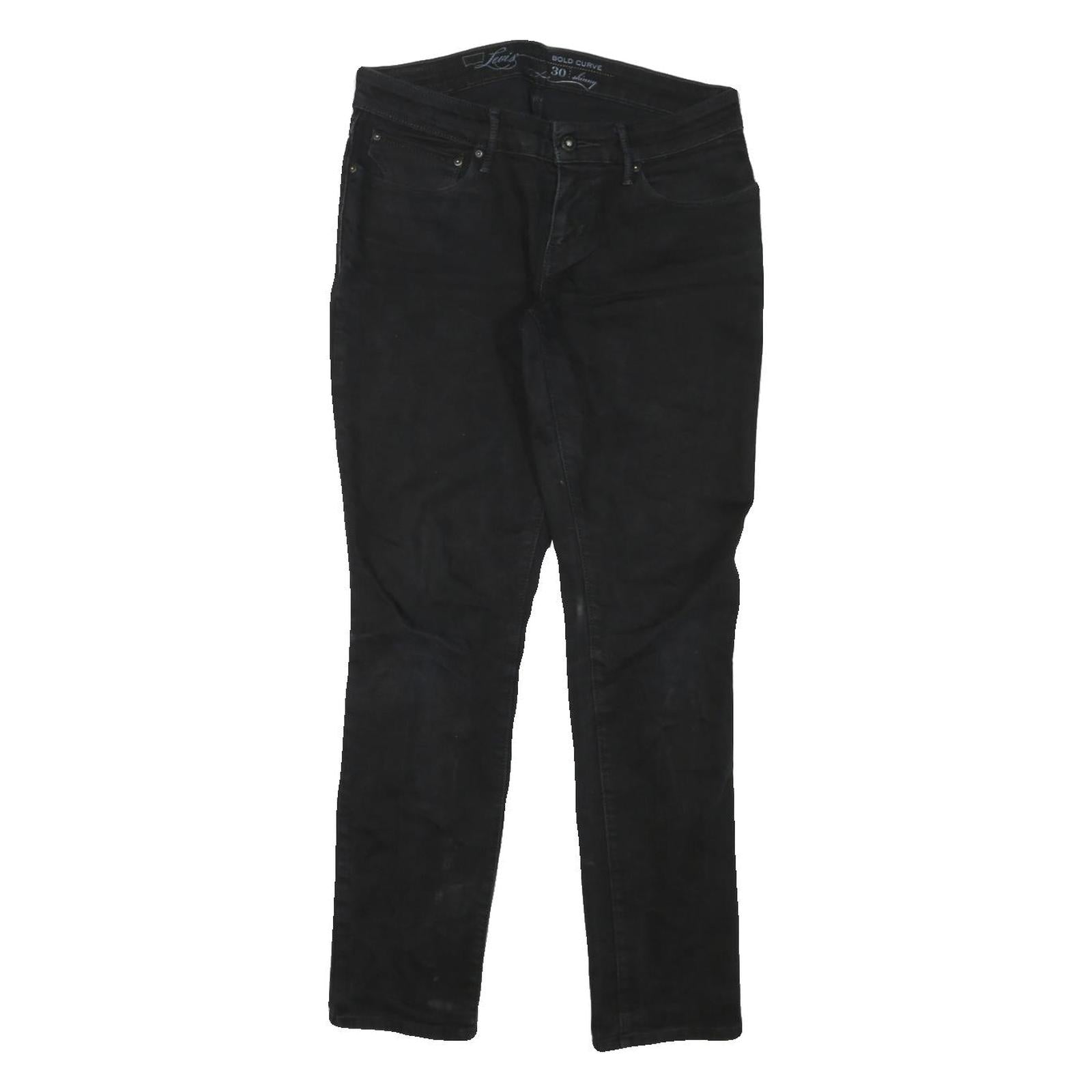 LEVI'S Womens Black Slim Slim Skinny Denim Medium W30 L28 Stretch Jeans Refurbished - N/A refurbished available on Cerqular