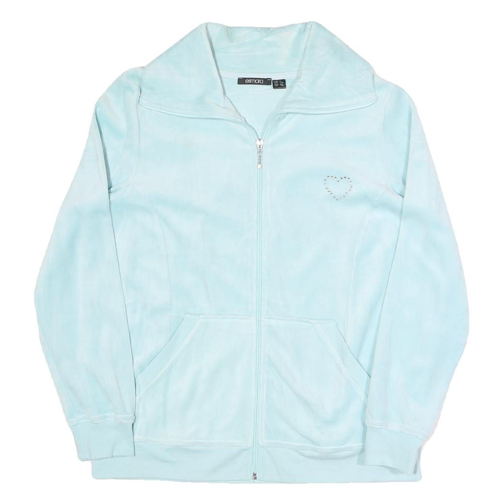 ESMARA Womens Blue Outdoor Jacket L Polyester Blend Woven Plain Zip Relaxed Fit Refurbished - N/A refurbished available on Cerqular