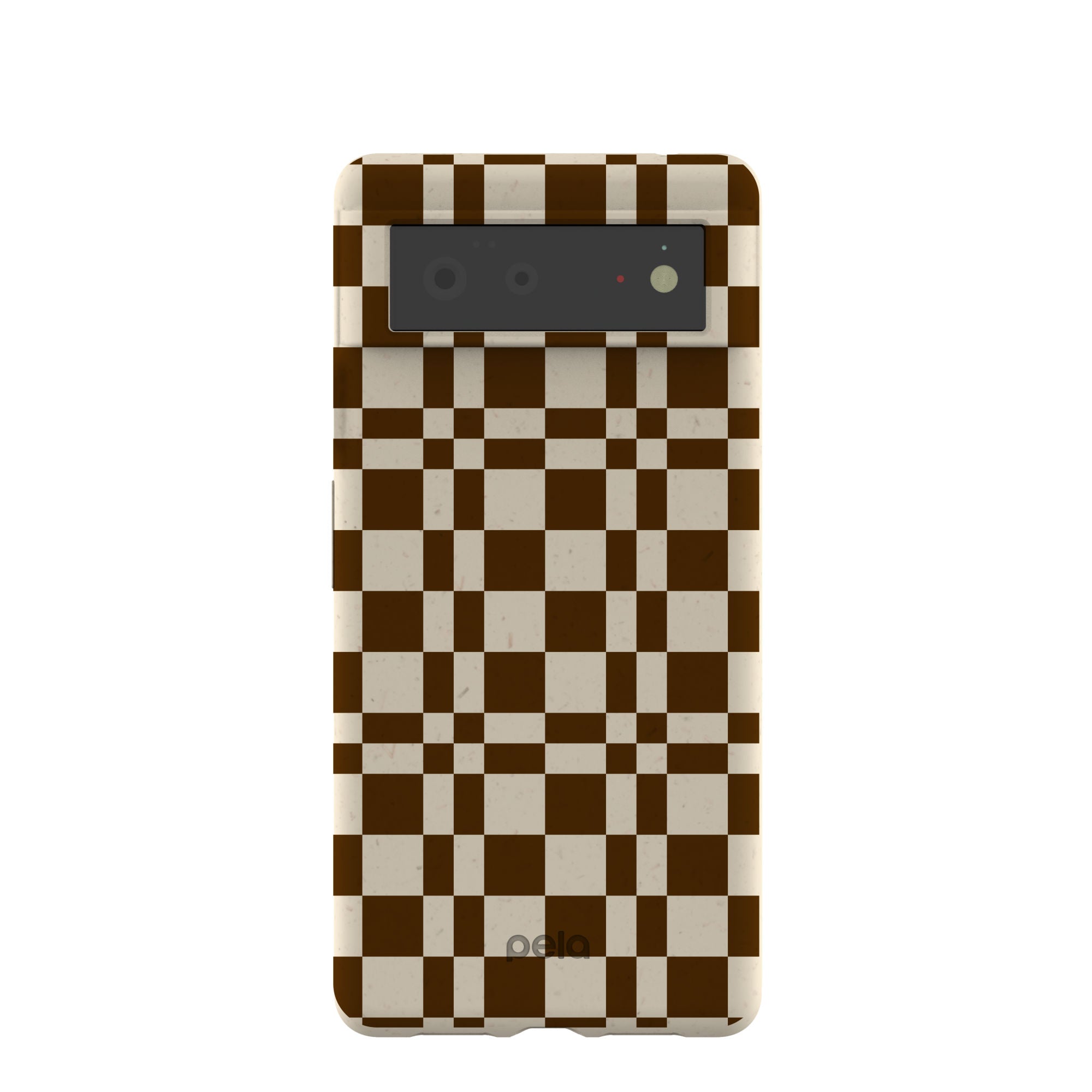 London Fog Chestnut Checkers Google Pixel 6 Case Refurbished - Pela Case refurbished available on Cerqular