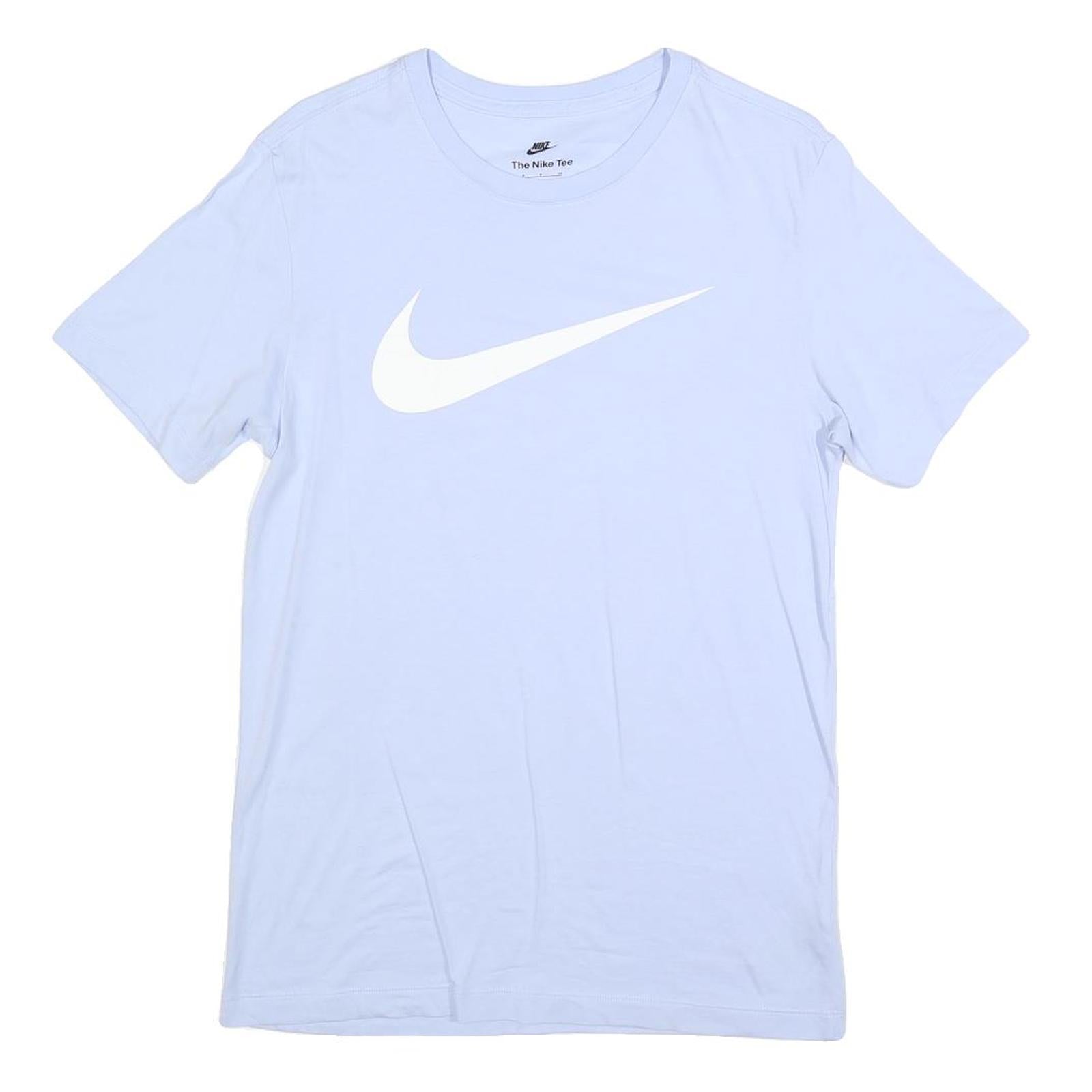 NIKE Mens White T-Shirt S Short Sleeve Crew Neck Cotton Blend Classic Logo Refurbished - N/A refurbished available on Cerqular