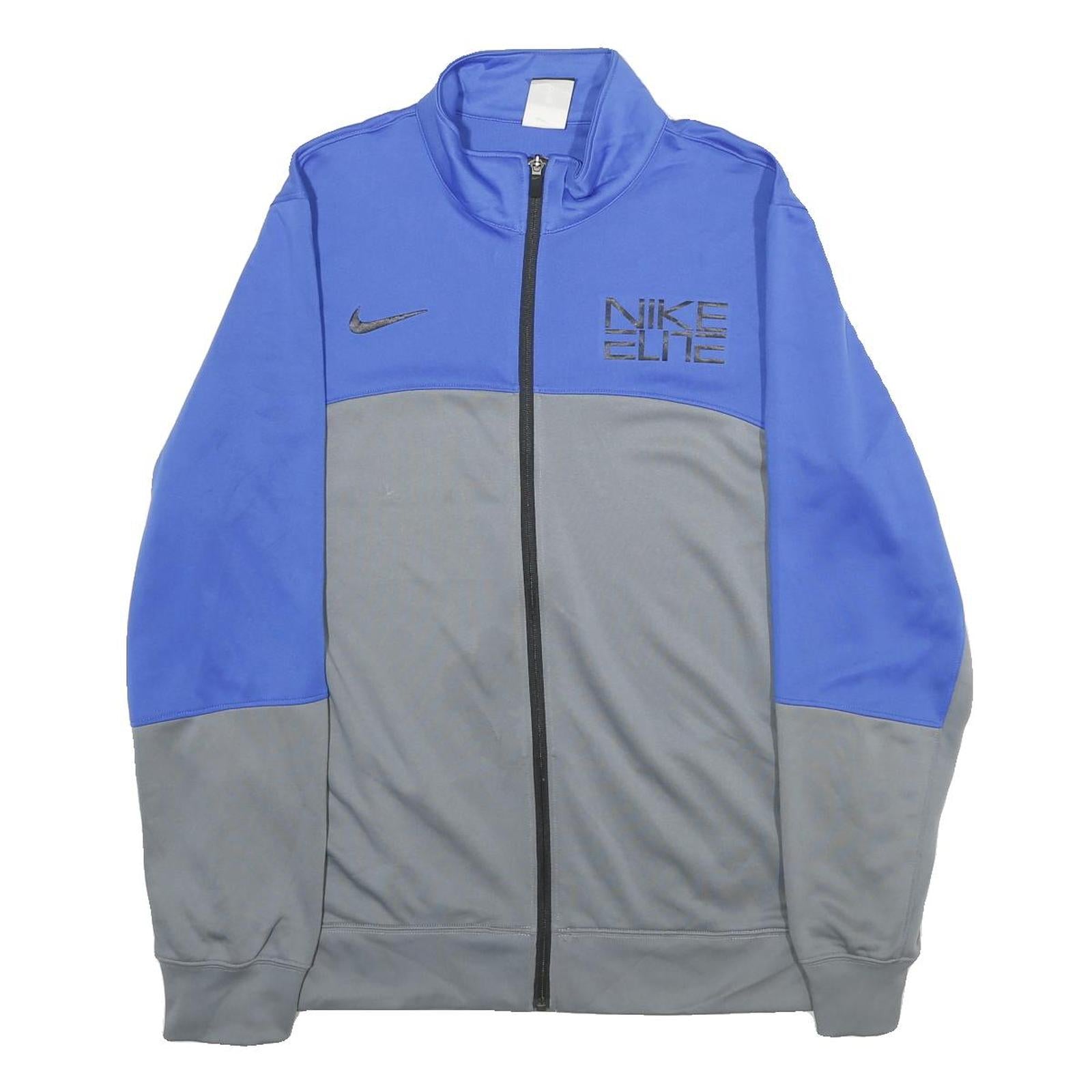 NIKE Mens Blue & Grey Zip Jacket L Polyester Sportswear Comfortable Casual Refurbished - N/A refurbished available on Cerqular