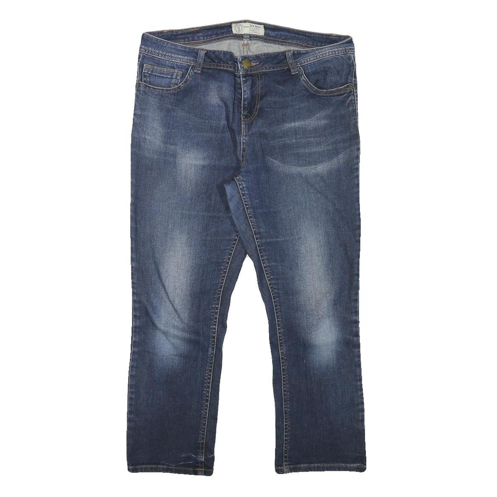 FAT FACE Womens Slim Blue Denim Medium Wash Jeans W31 L23 Comfortable Zip Refurbished - N/A refurbished available on Cerqular