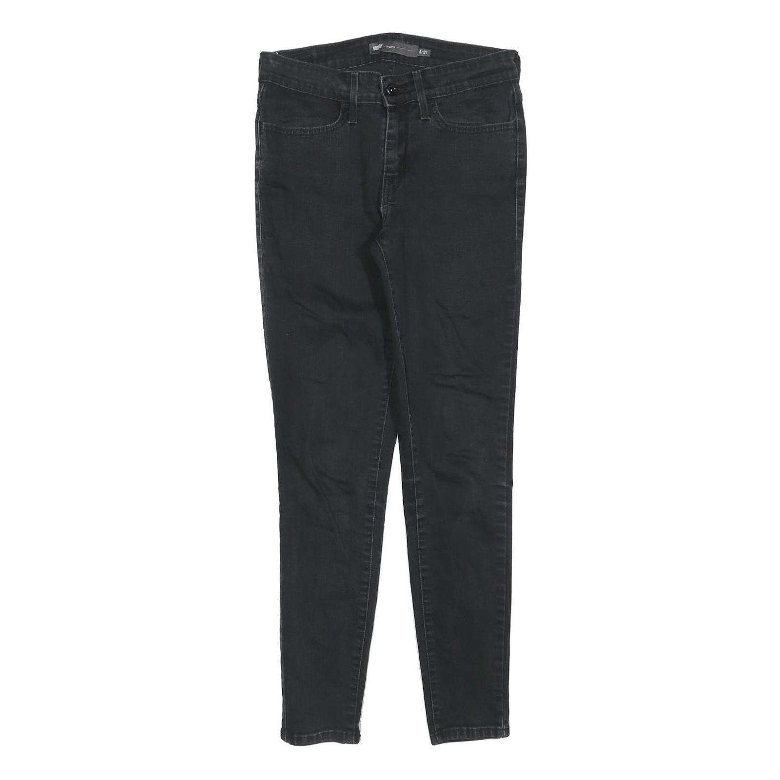 LEVI'S Womens Jeans Black Slim Skinny Denim Medium W27 L28 Zip Cotton Blend Refurbished - N/A refurbished available on Cerqular