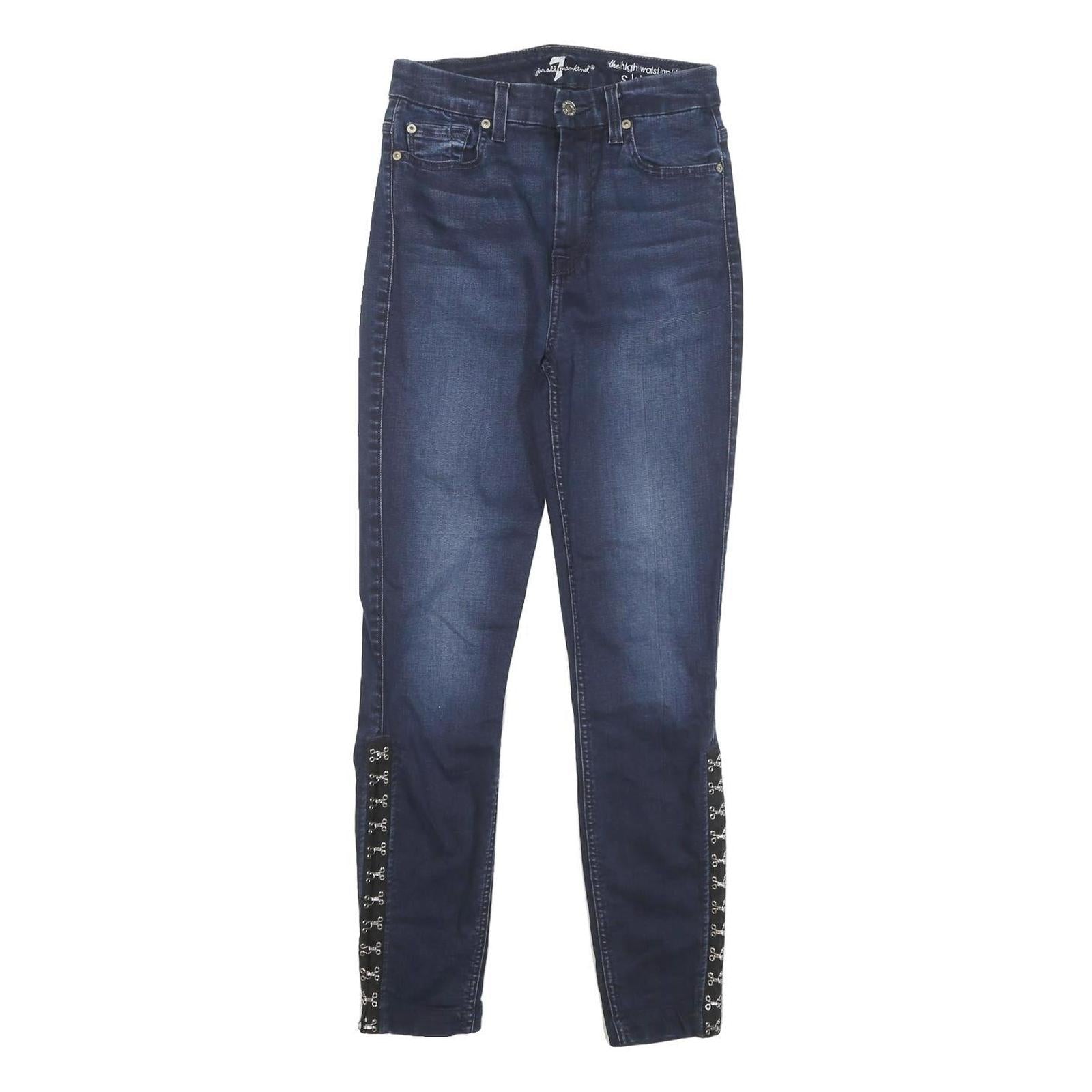 Buy 7 FOR ALL MANKIND Womens Jeans Blue Slim Skinny Denim Medium W26 L27 Hook Eye Refurbished - $41.59 7 FOR ALL MANKIND Womens Jeans Blue Slim Skinny Denim Medium W26 L27 Hook Eye Refurbished - N/A refurbished available on Cerqular