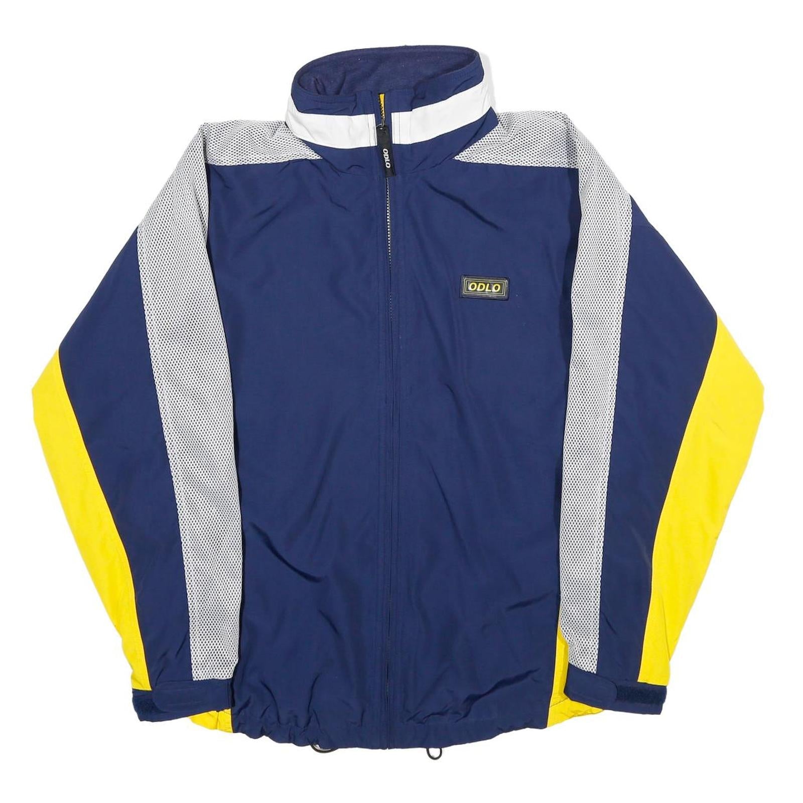 ODLO Mens Blue & Yellow Athletic Jacket M Polyester Zip Colourblock Sportswear Refurbished - N/A refurbished available on Cerqular