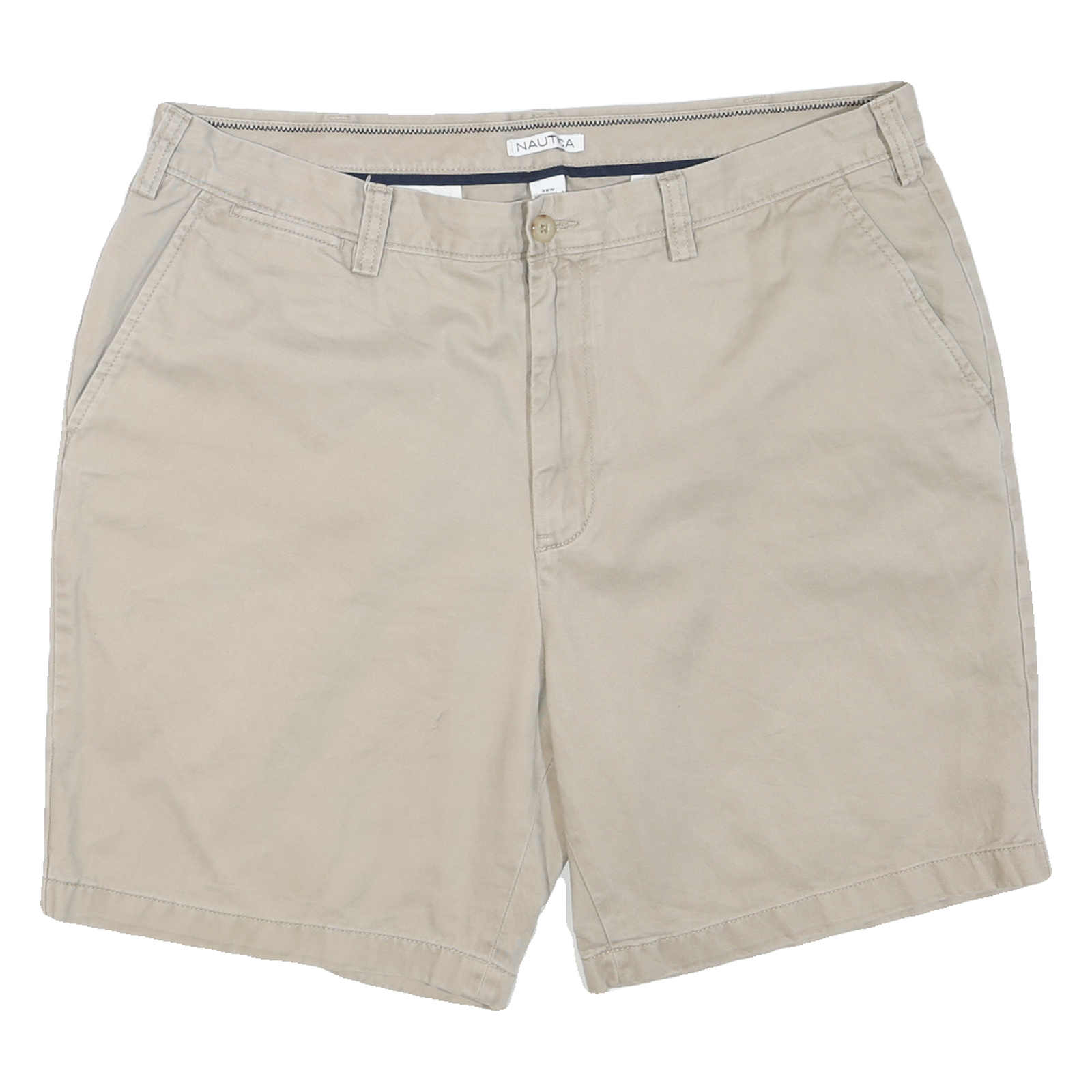 NAUTICA Mens Shorts Beige Casual Plain 2XL W38 Cotton Comfort Refurbished - N/A refurbished available on Cerqular