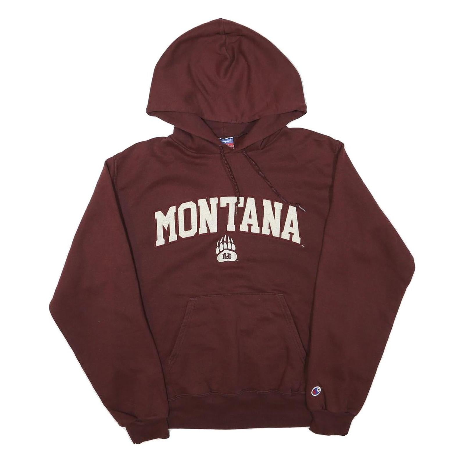 CHAMPION Mens Maroon Montana Hoodie S Cotton Blend Pullover Hooded Sweatshirt Refurbished - N/A refurbished available on Cerqular