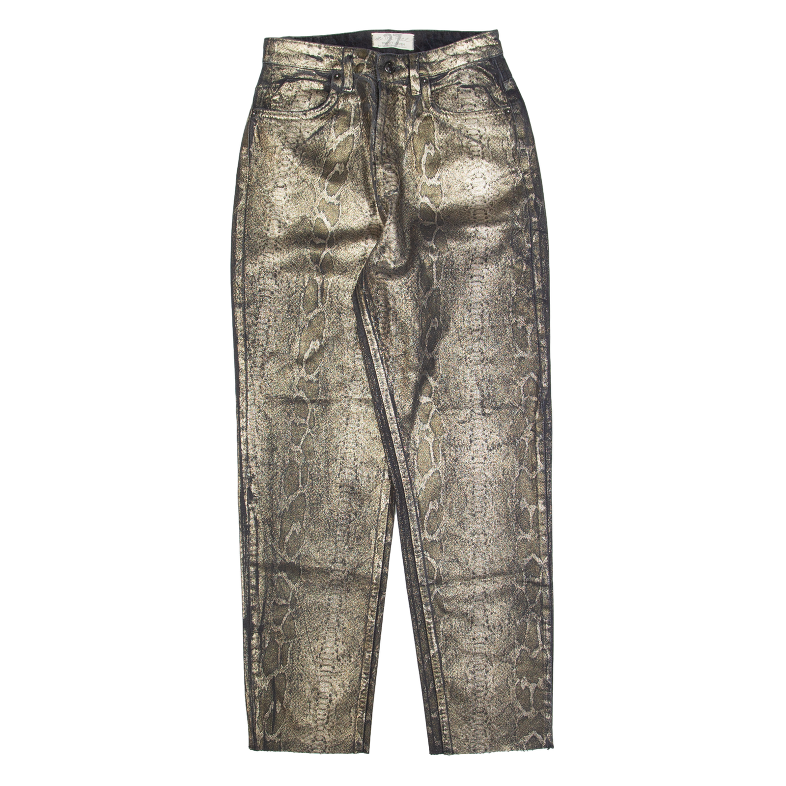 FREE PEOPLE Snakeskin Design Womens Trousers Black Regular Straight W27 L28 Refurbished - N/A refurbished available on Cerqular