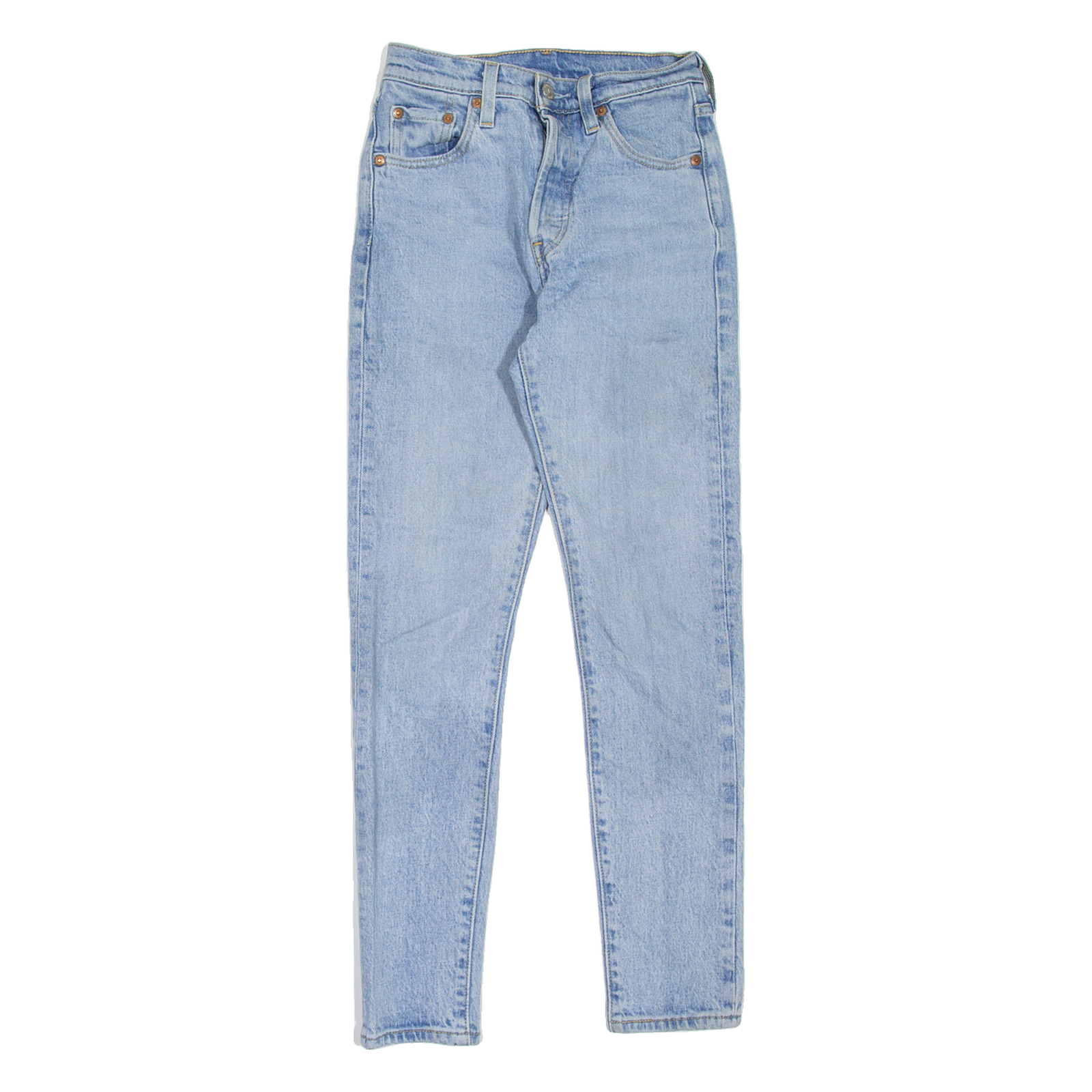 LEVI'S 501S Jeans BIG E Womens Blue Skinny Straight W23 L28 Refurbished - N/A refurbished available on Cerqular