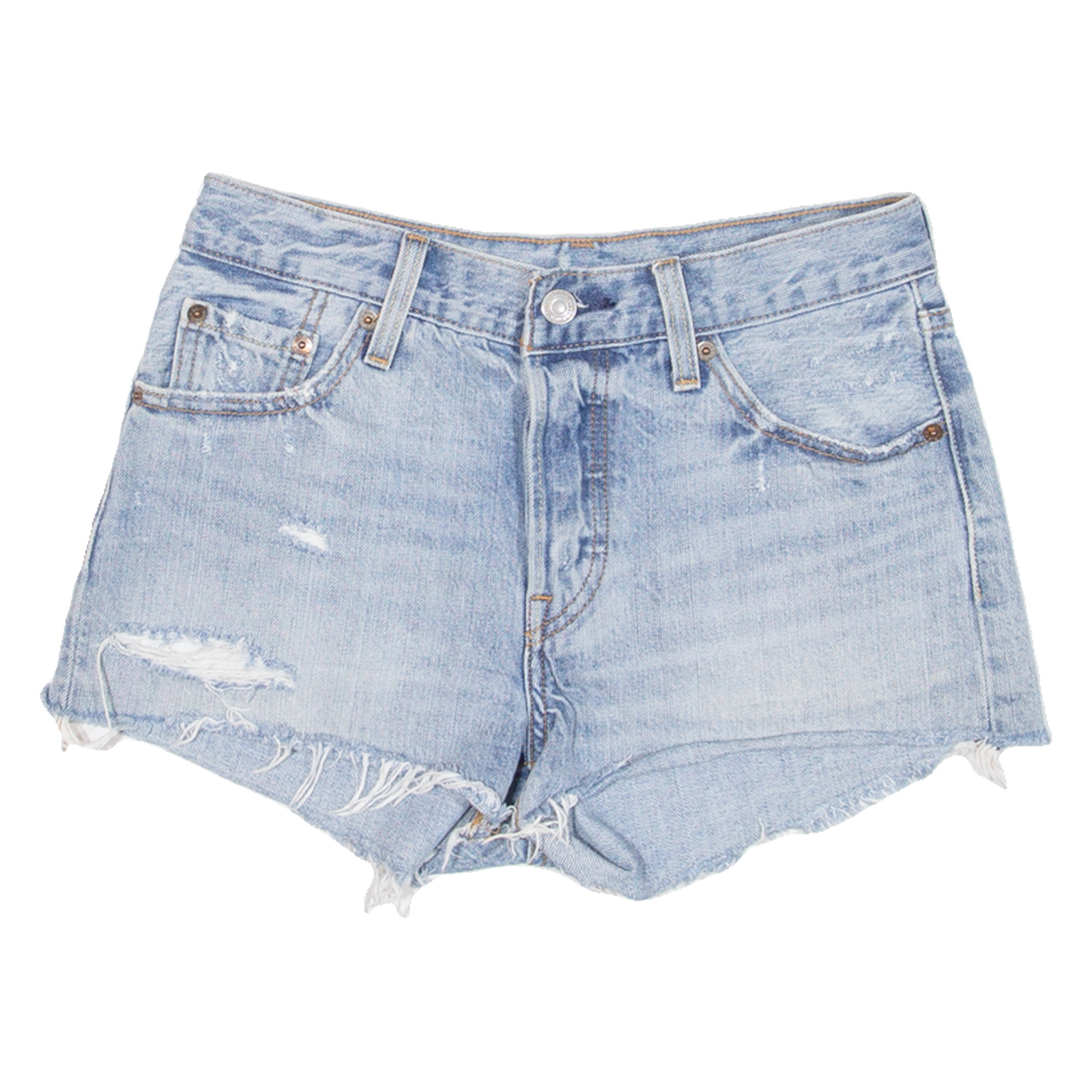 LEVI'S Womens Denim Shorts Blue XS W25 Refurbished - N/A refurbished available on Cerqular