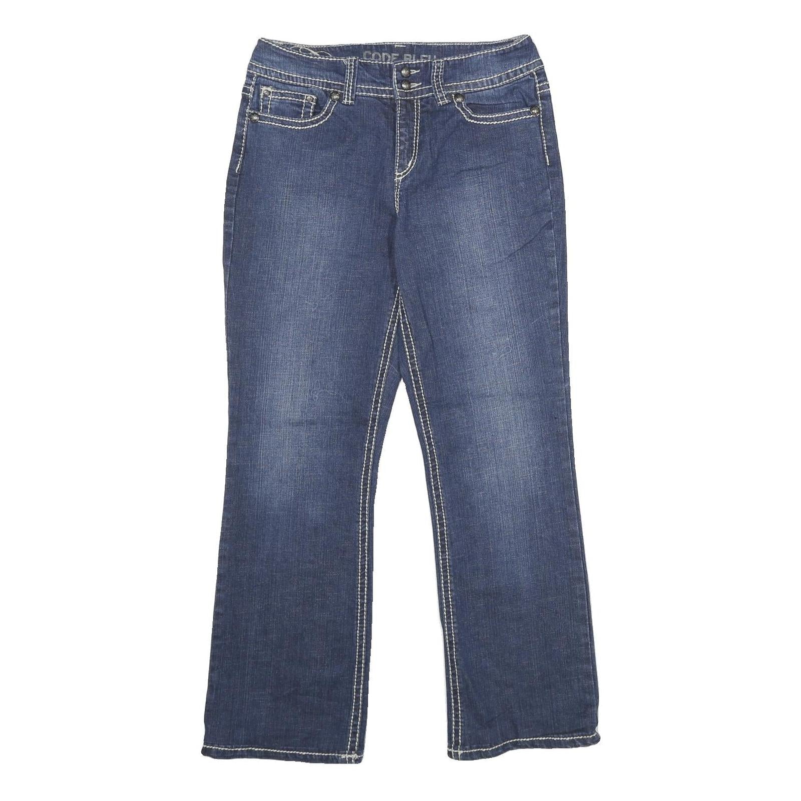 CODE BLUE Womens Jeans Blue Regular Straight Denim Medium W30 L28 Fashion Refurbished - N/A refurbished available on Cerqular