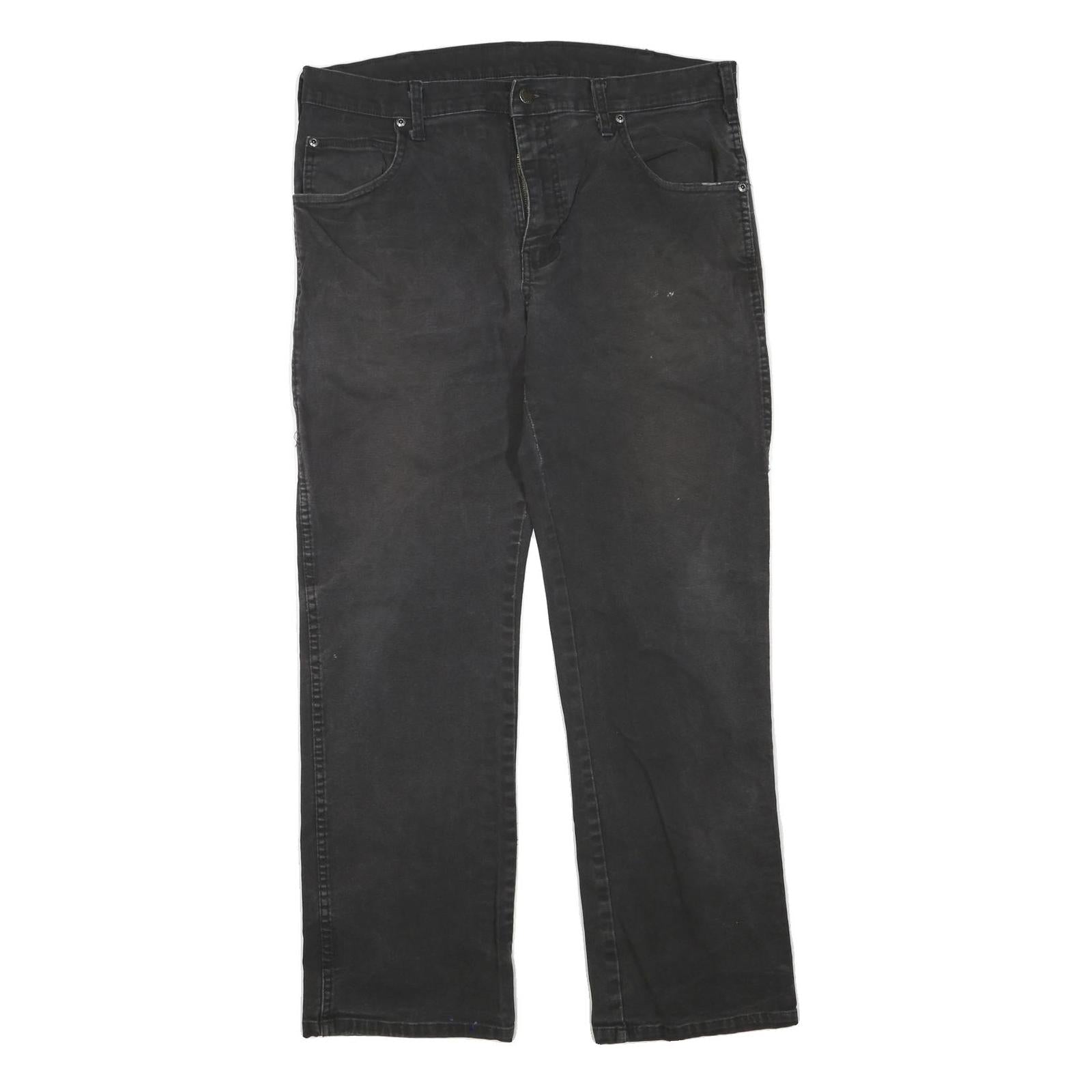 DICKIES Womens Regular Fit Black Denim Jeans W36 L28 Classic Cotton Blend Zip Refurbished - N/A refurbished available on Cerqular