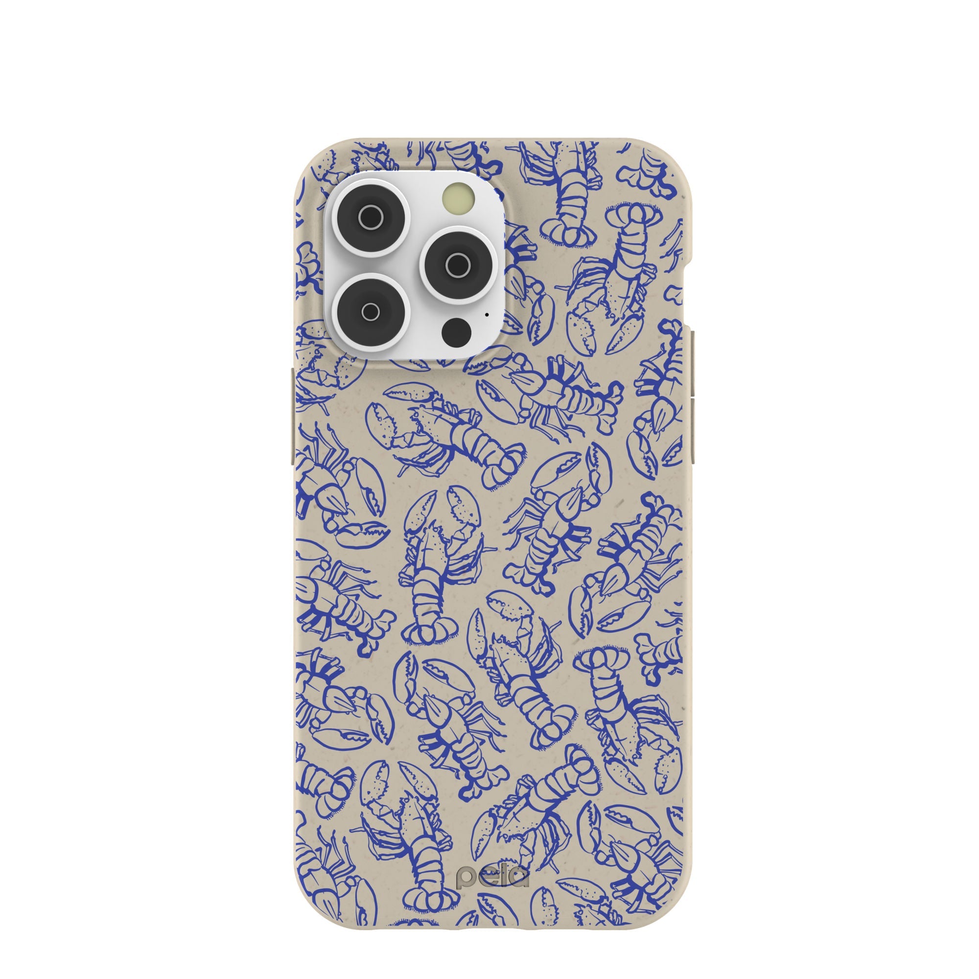London Fog Blue Lobster iPhone 14 Pro Max Case Refurbished - Pela Case refurbished available on Cerqular