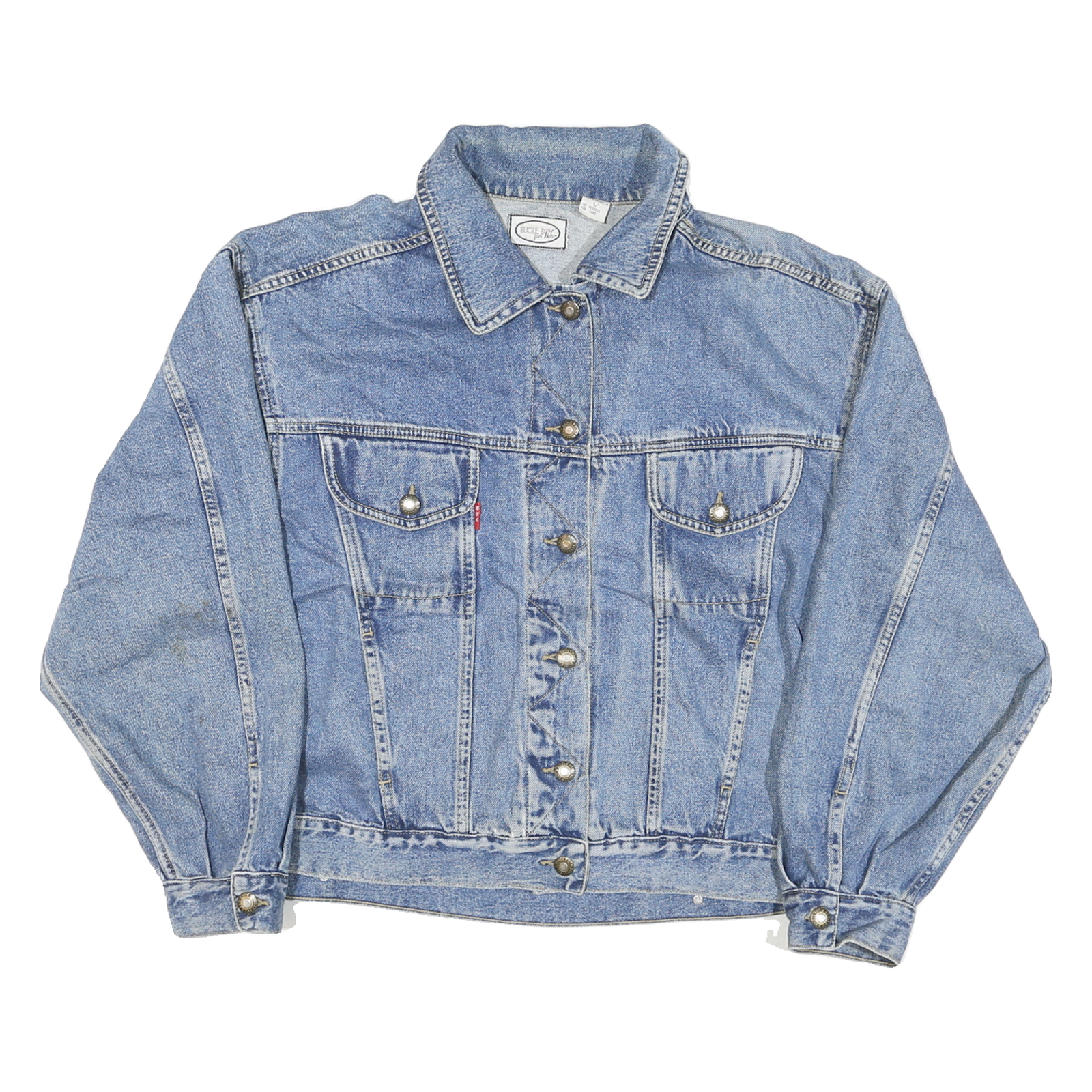 Buy BUGLE BOY Mens Blue Denim Jacket L Cotton Blend Classic Button Casual Retro Refurbished - $57.19 BUGLE BOY Mens Blue Denim Jacket L Cotton Blend Classic Button Casual Retro Refurbished - N/A refurbished available on Cerqular