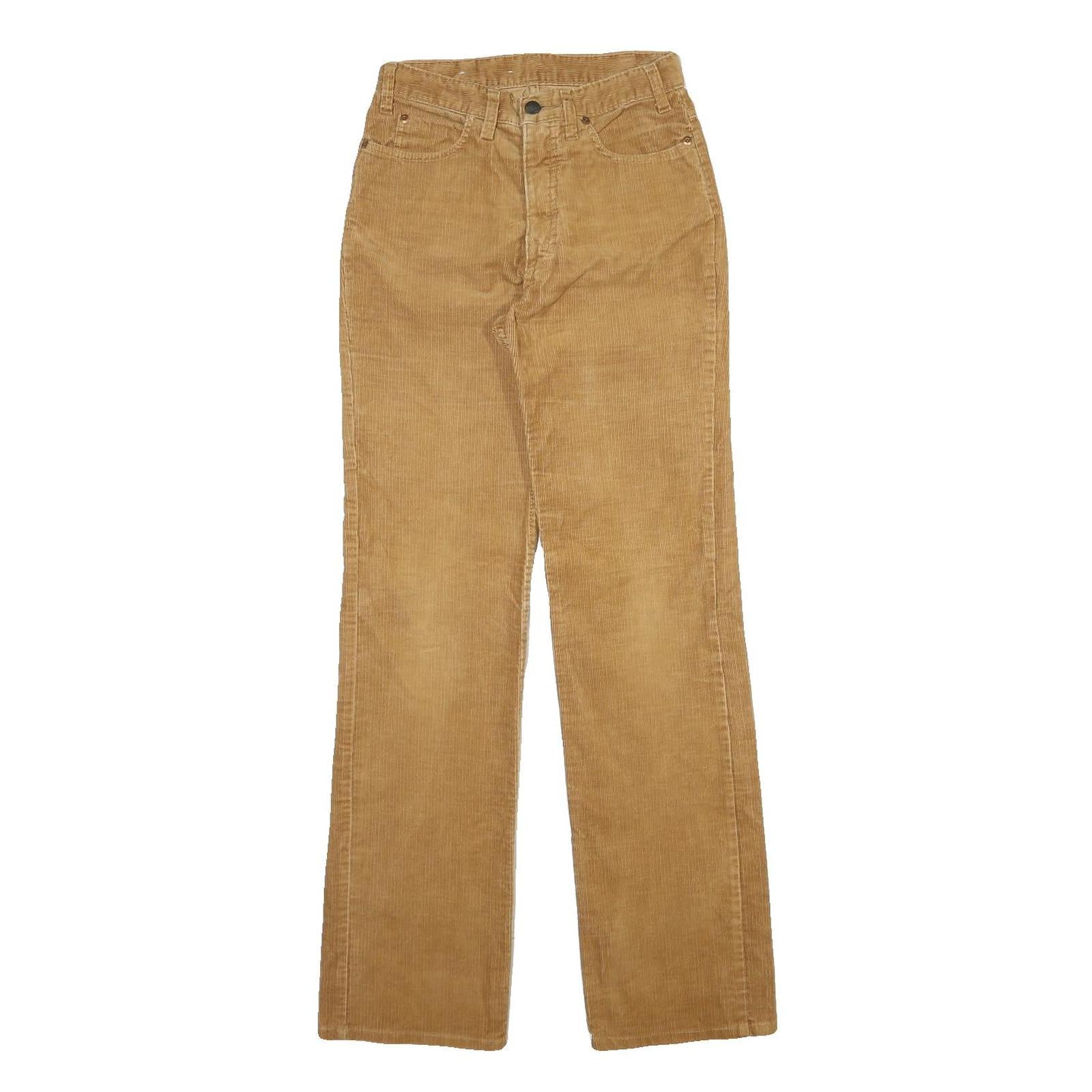 Womens Cotton Blend Regular Fit Straight Leg Beige Trousers W26 L31 Casual Wear Refurbished - N/A refurbished available on Cerqular