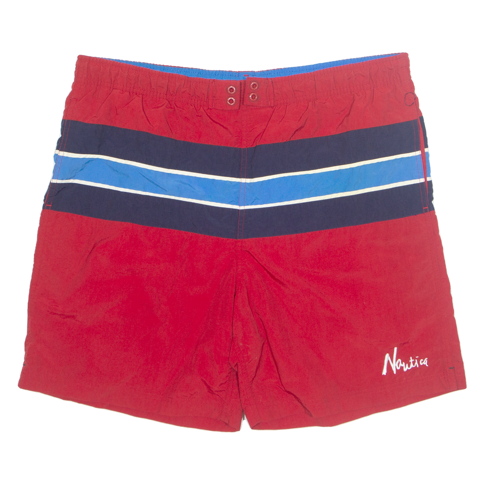 NAUTICA Mesh Lined Mens Swimming Shorts Red Relaxed M W36 Refurbished - N/A refurbished available on Cerqular