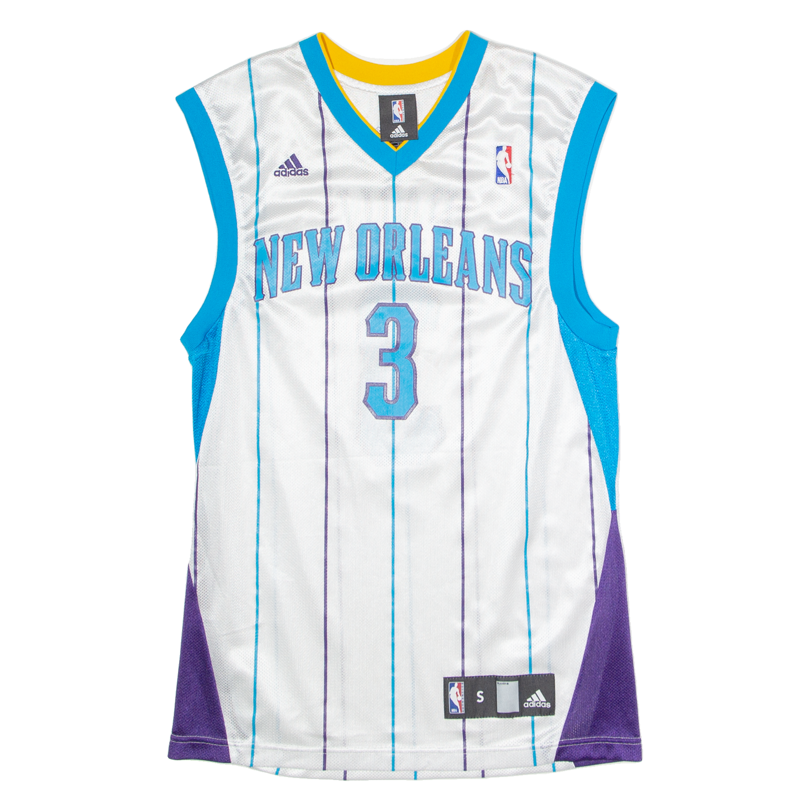 ADIDAS New Orleans Hornets Alternate #3 Paul Mens Jersey White Sleeveless USA S Refurbished - N/A refurbished available on Cerqular