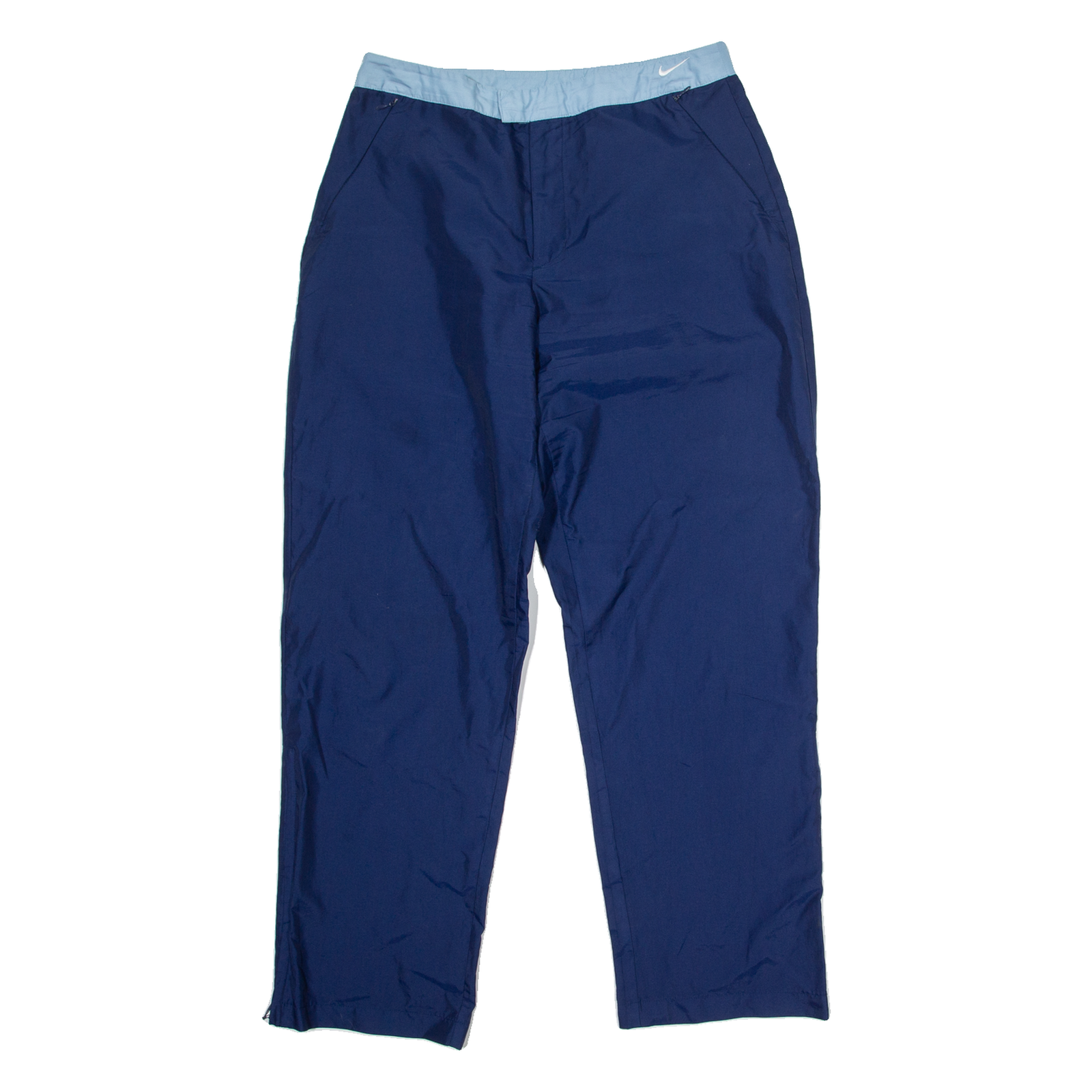 NIKE Womens Track Pants Blue Straight L W32 L32 Refurbished - N/A refurbished available on Cerqular