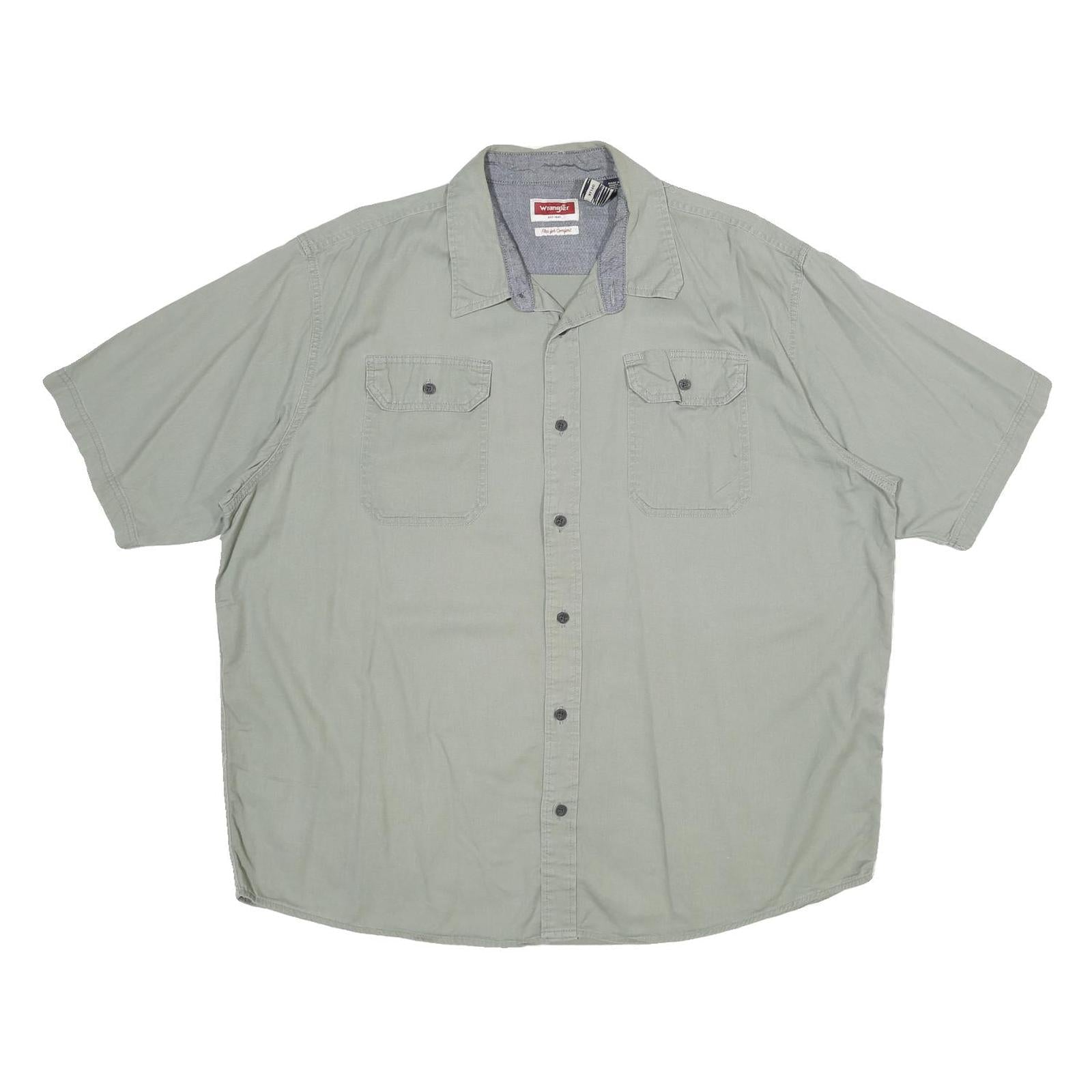 Buy WRANGLER Mens Green XL Cotton Shirt Casual Short Sleeve Button Pocket Refurbished - $33.79 WRANGLER Mens Green XL Cotton Shirt Casual Short Sleeve Button Pocket Refurbished - N/A refurbished available on Cerqular