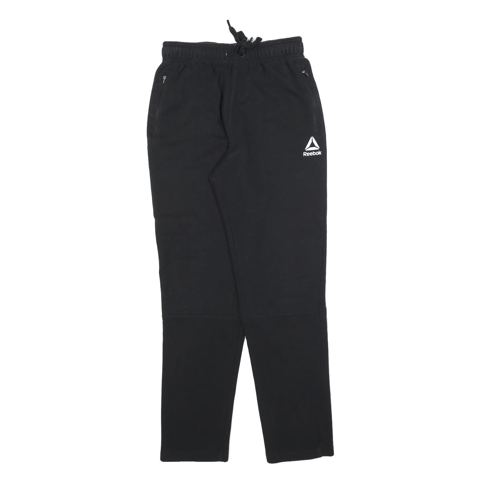 REEBOK Womens Joggers Black S W26 L30 Slim Tapered Cotton Blend Comfort Refurbished - N/A refurbished available on Cerqular