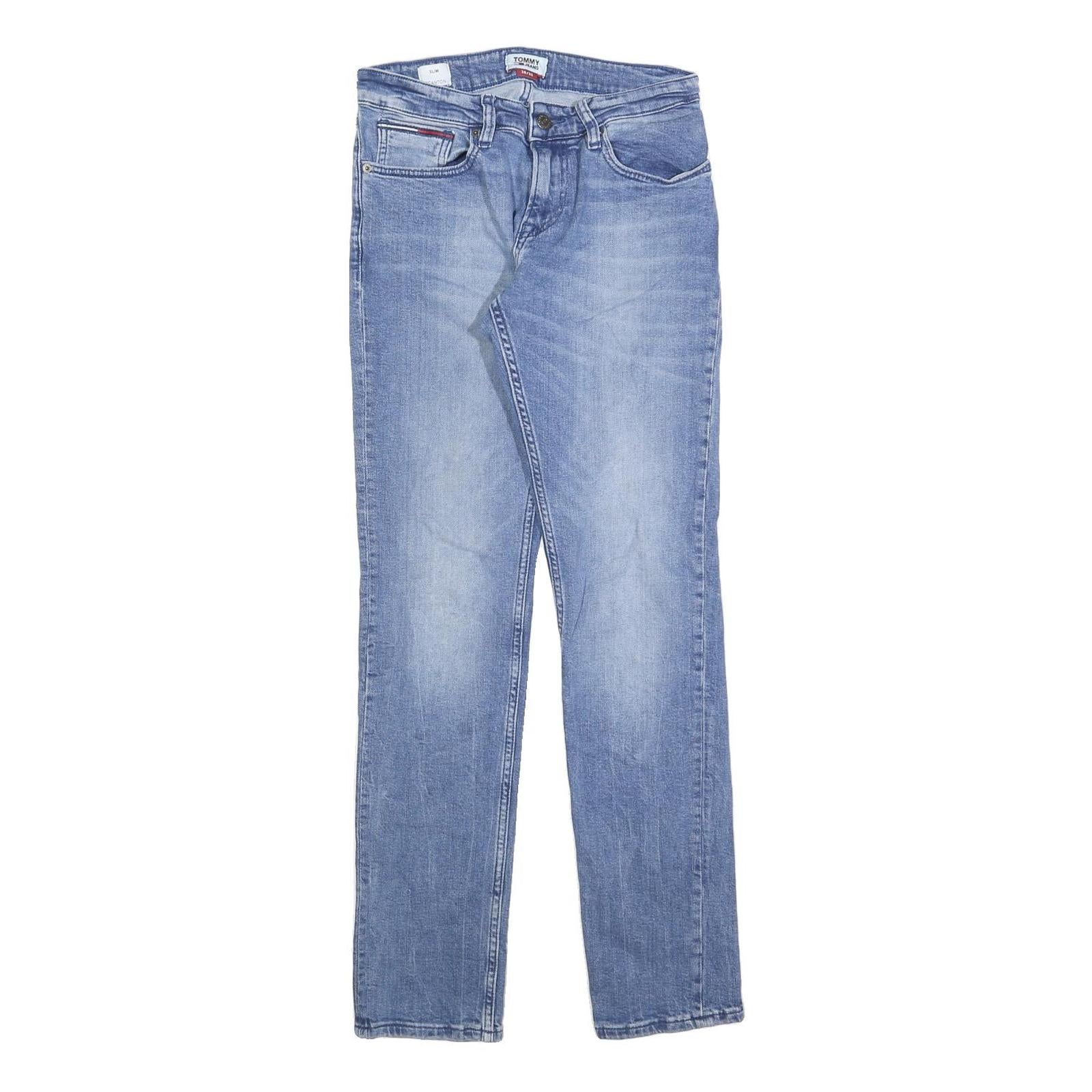 Buy TOMMY JEANS Womens Slim Blue Denim Light W28 L32 Zip Slim Fit Straight Jeans Refurbished - $35.09 TOMMY JEANS Womens Slim Blue Denim Light W28 L32 Zip Slim Fit Straight Jeans Refurbished - N/A refurbished available on Cerqular