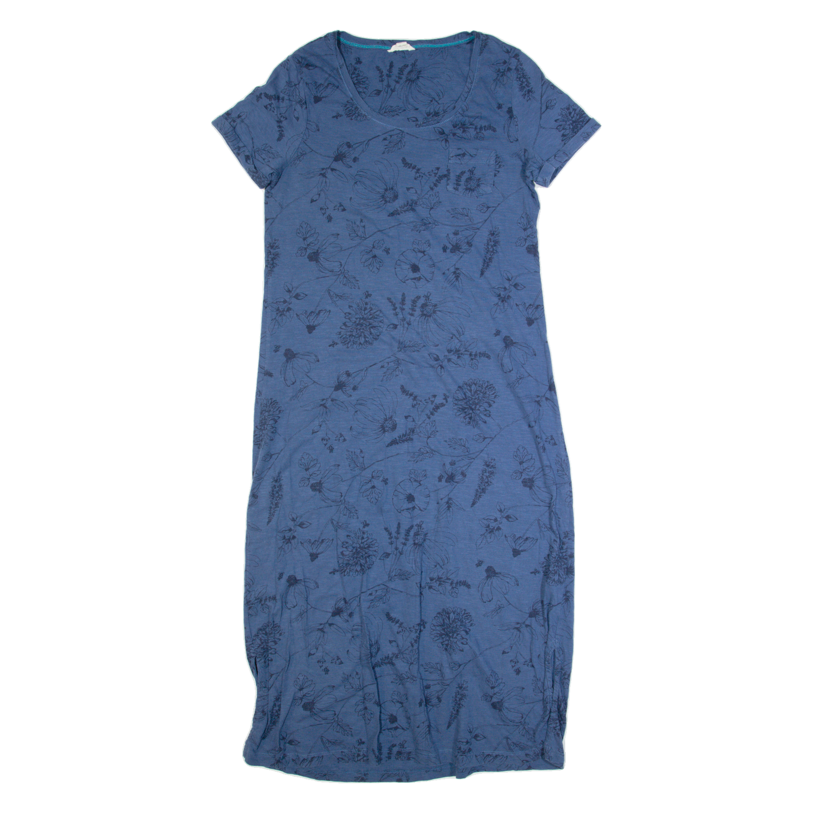 WHITE STUFF Womens T-Shirt Dress Black Floral Short Sleeve Long UK 12 Refurbished - N/A refurbished available on Cerqular