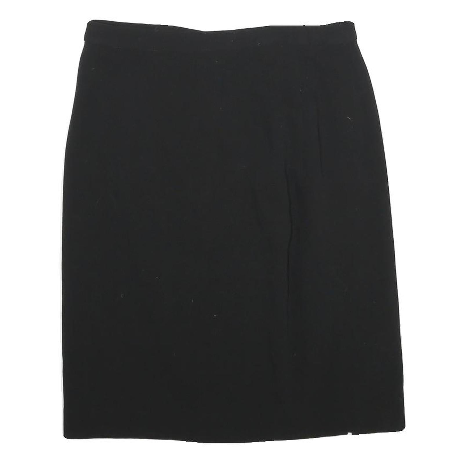 JIGSAW Womens Black Pencil Knee Length Wool Blend Skirt UK 14 Classic Workwear Refurbished - N/A refurbished available on Cerqular