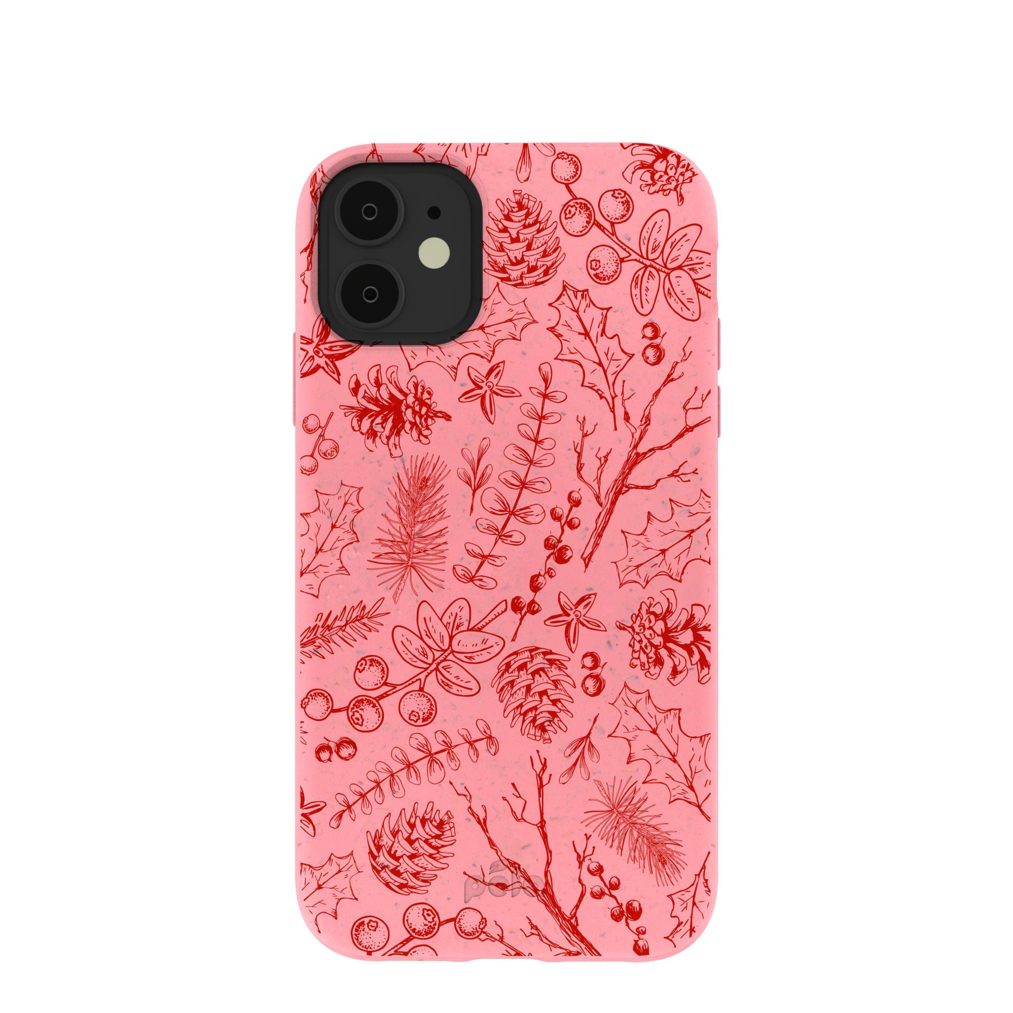 Bubblegum Pink Festive Forest iPhone 11 Case Refurbished - Pela Case refurbished available on Cerqular