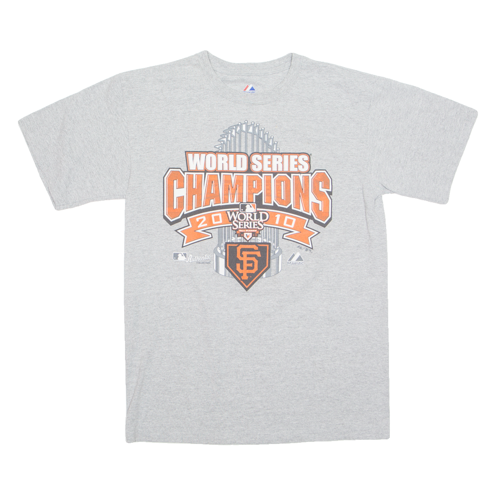 MAJESTIC MLB 2010 Champions San Francisco 49ers Mens T-Shirt Grey USA M Refurbished - N/A refurbished available on Cerqular