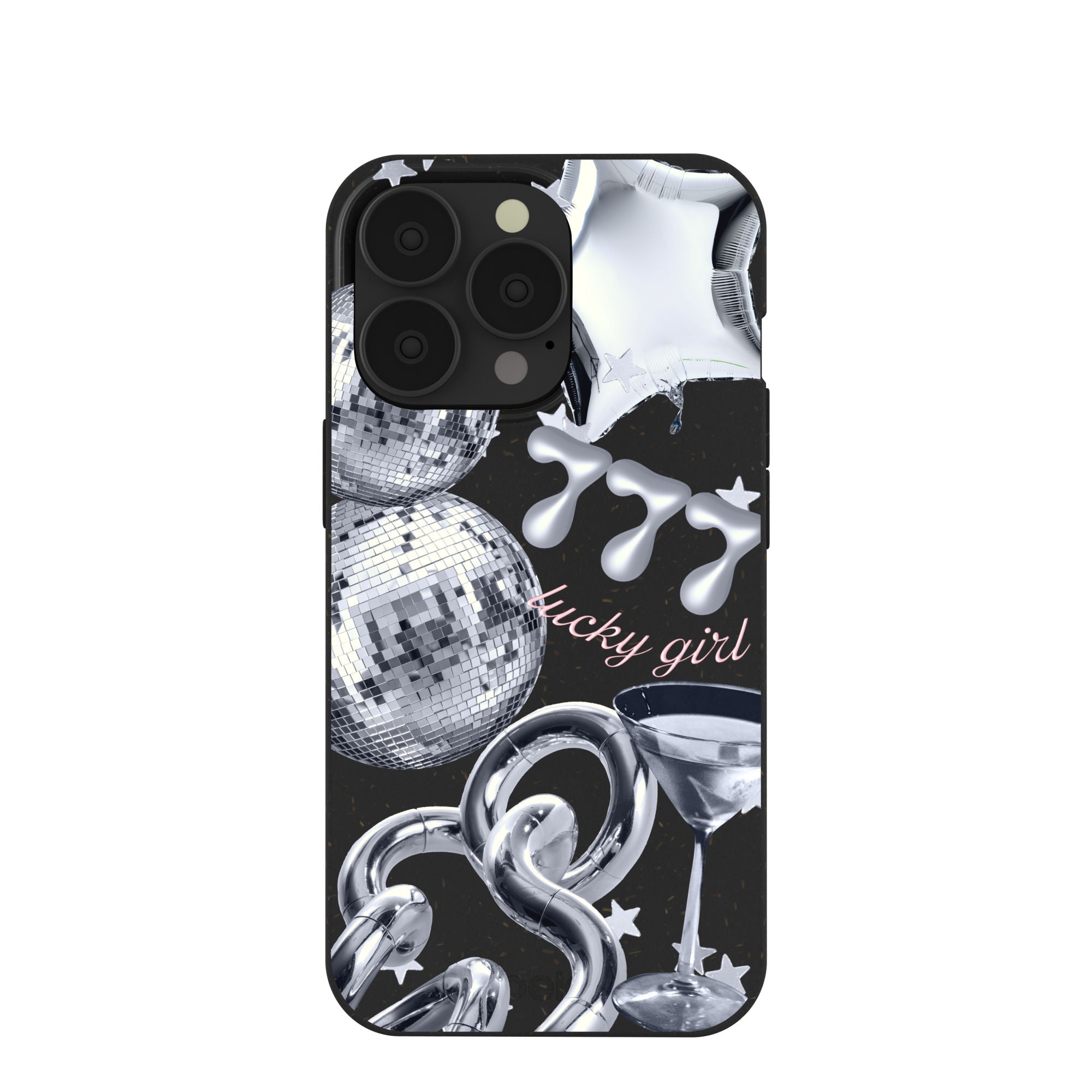 Black Cosmic Luck iPhone 13 Pro Case Refurbished - Pela Case refurbished available on Cerqular