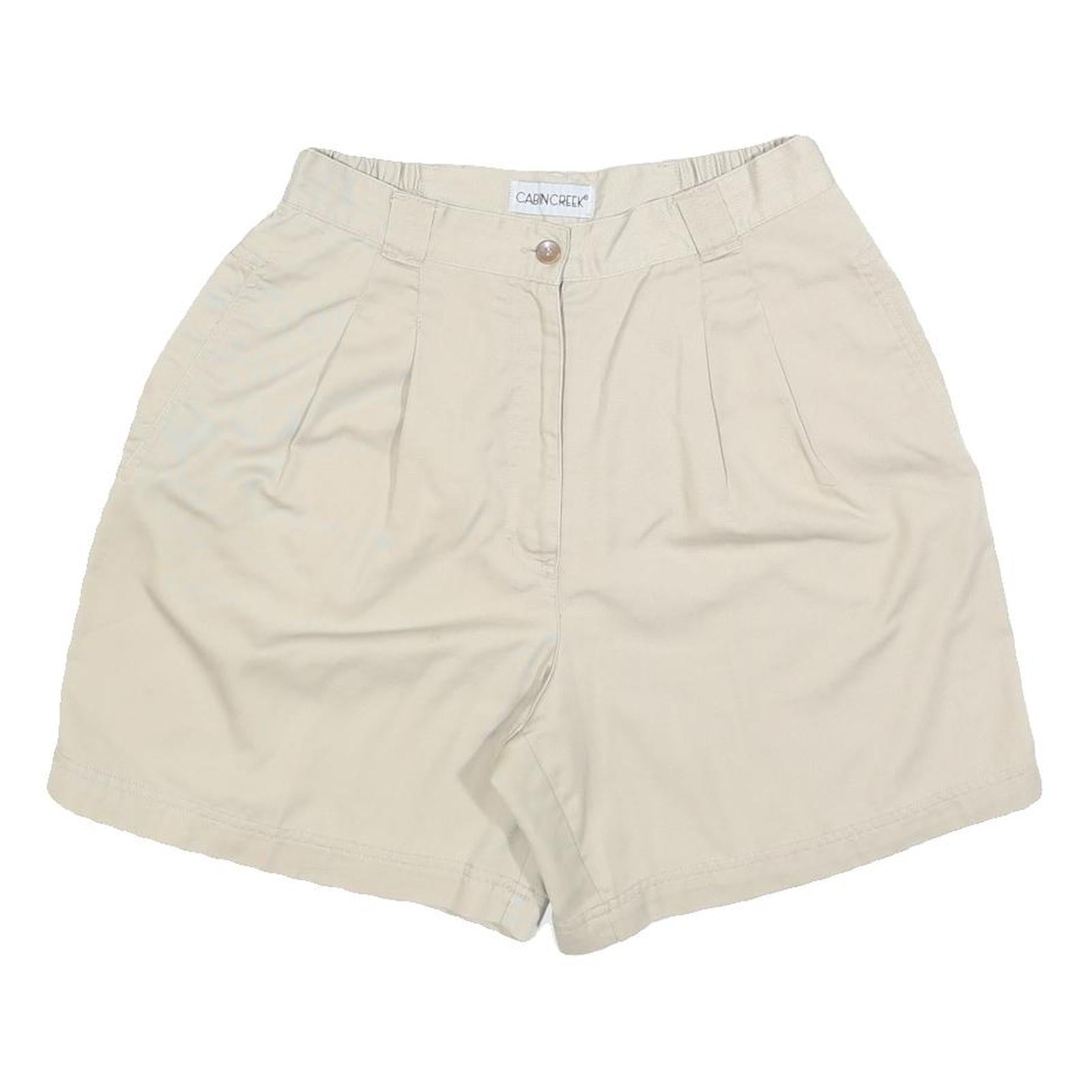 CABIN CREEK Womens Beige Casual Shorts M W28 Cotton Blend Comfortable Fit Refurbished - N/A refurbished available on Cerqular