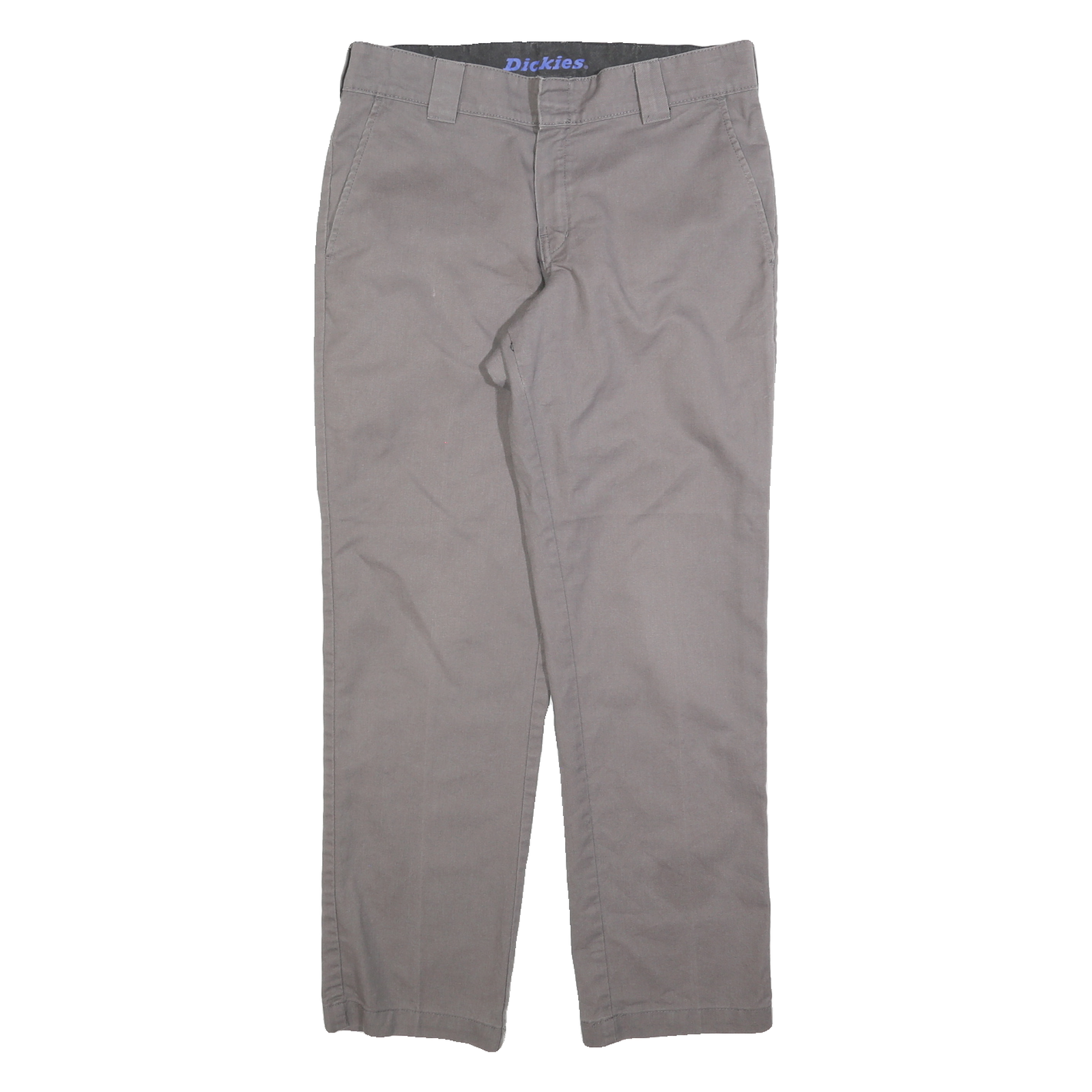 DICKIES Mens Cotton Blend Grey Regular Fit Straight Leg Trousers W30 L30 Refurbished - N/A refurbished available on Cerqular
