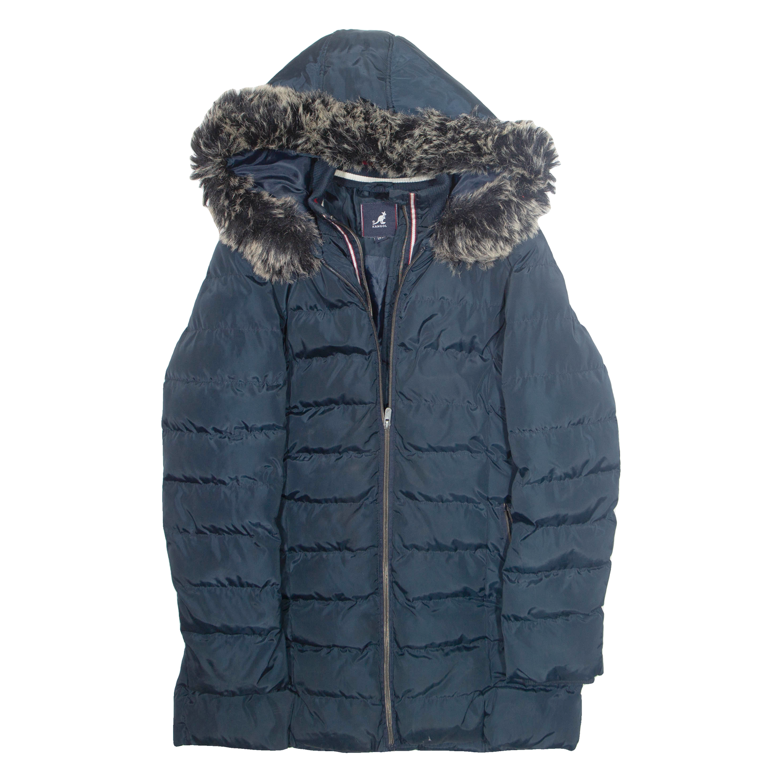 KANGOL Womens Parka Coat Blue Hooded S Refurbished - N/A refurbished available on Cerqular