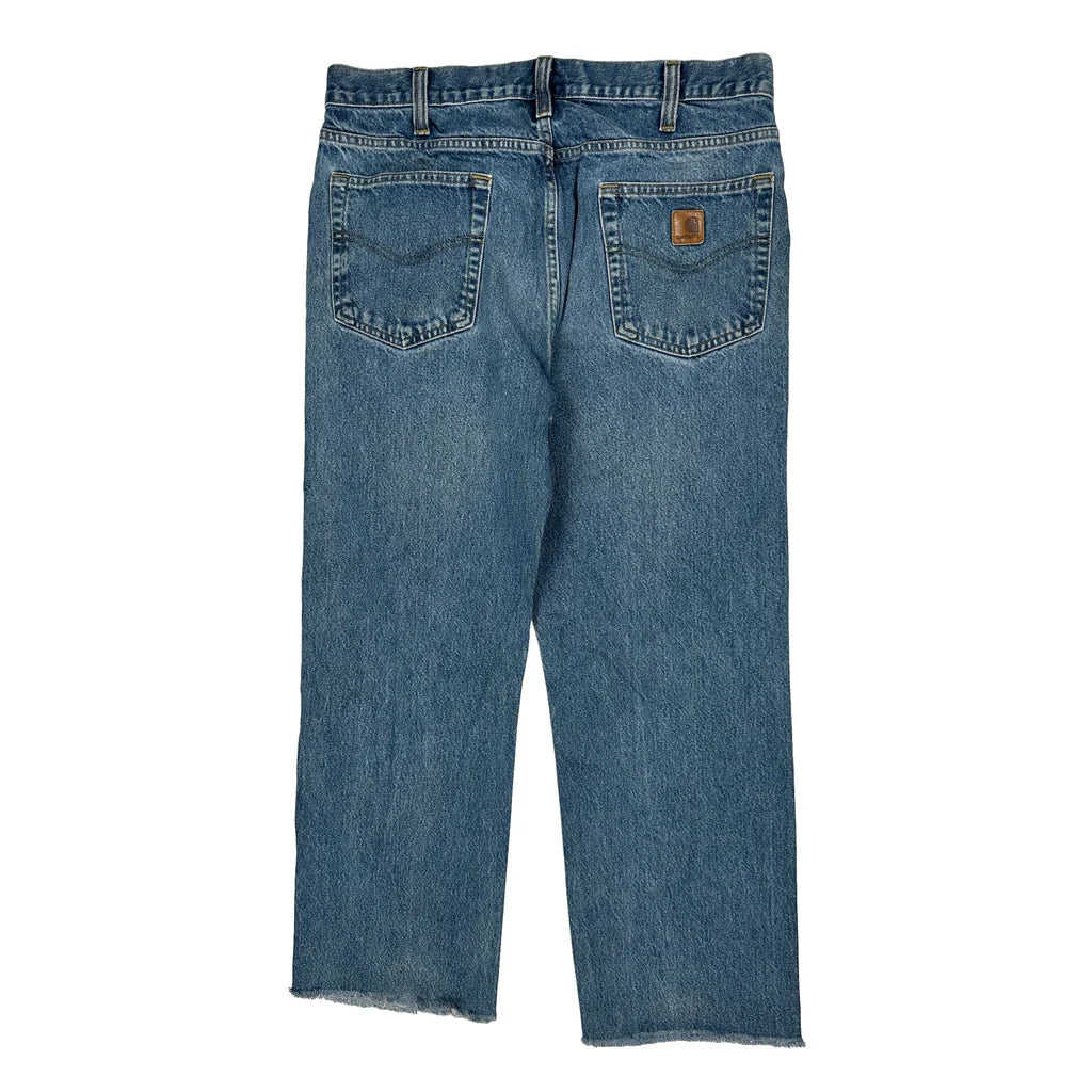Carhartt Jeans - 34W 32L Blue Cotton Refurbished - Thrifted (note: this is a term often used to describe second- refurbished available on Cerqular