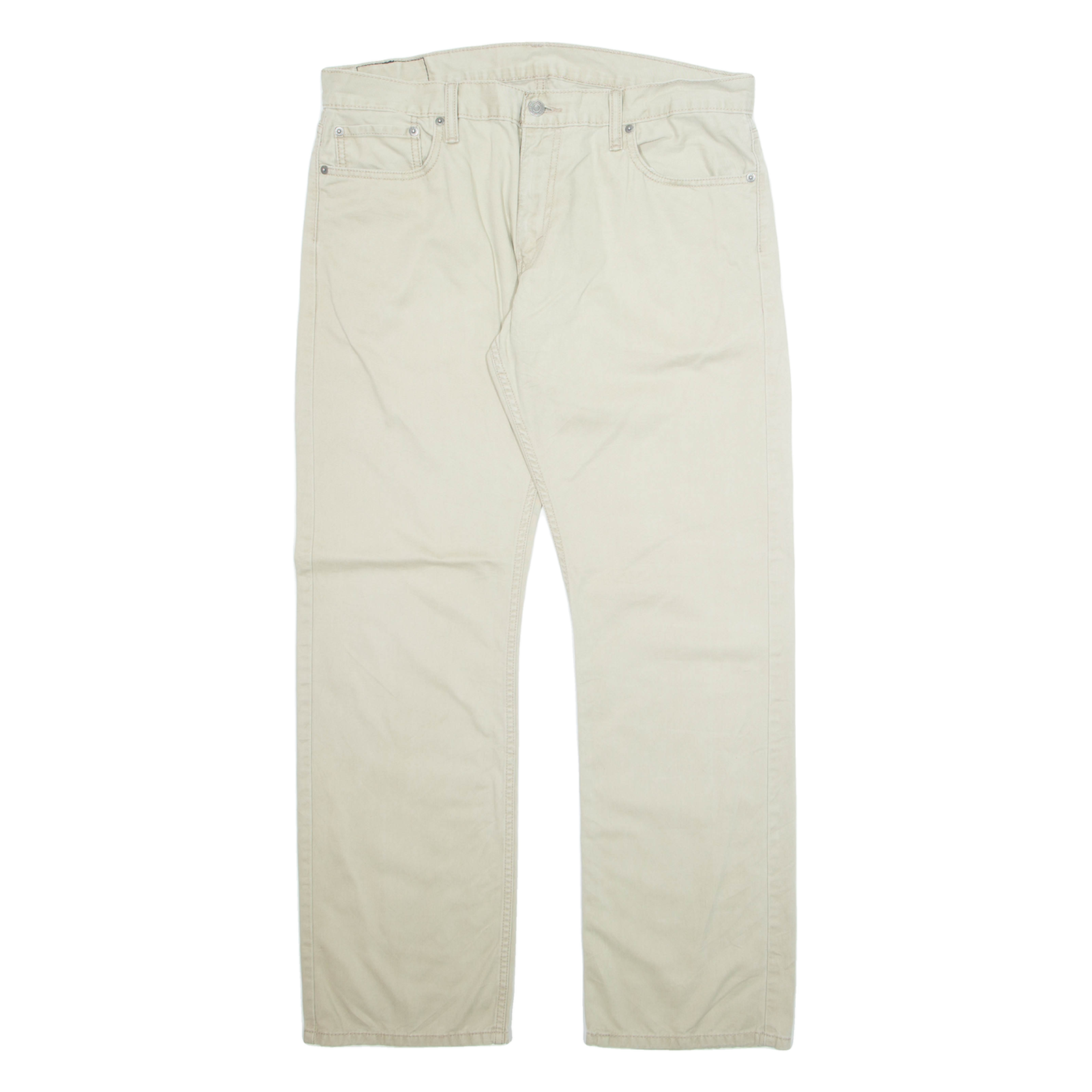LEVI'S Mens Trousers Cream Regular Straight W36 L32 Refurbished - N/A refurbished available on Cerqular