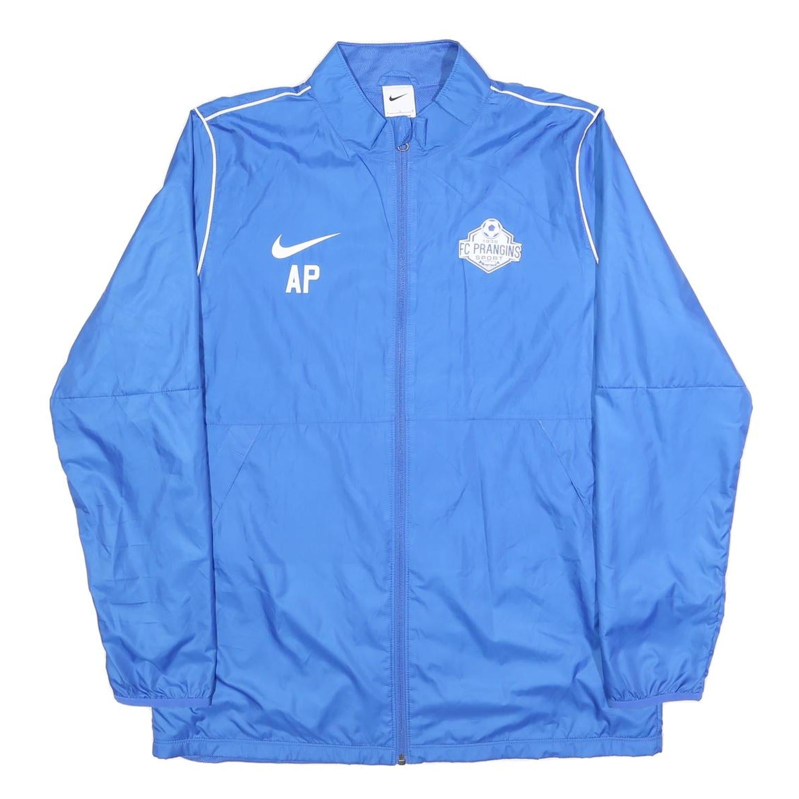 NIKE Mens Blue Jacket L Polyester Blend Plain Zip Lightweight Sportswear Refurbished - N/A refurbished available on Cerqular