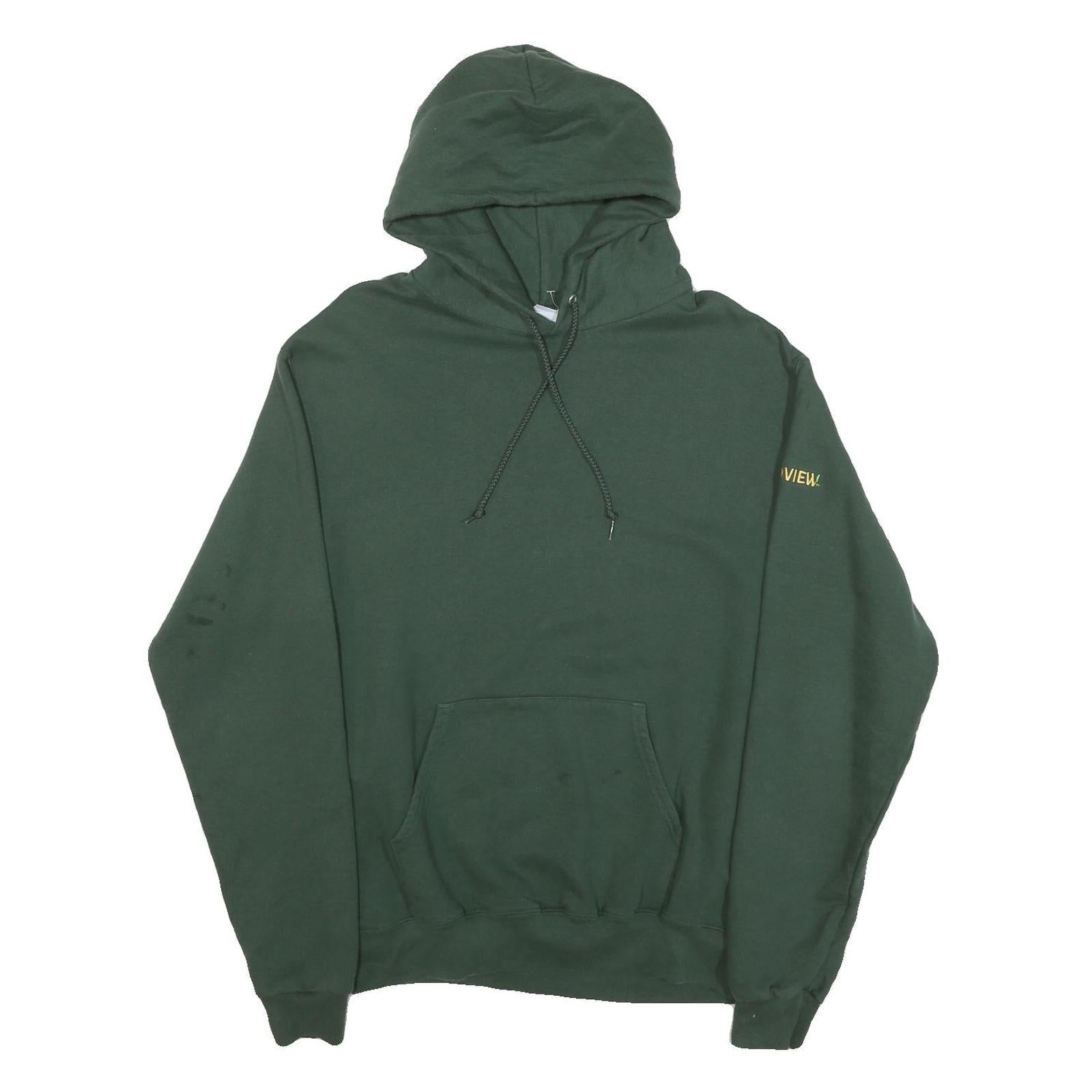 CHAMPION Mens Green Pullover Hoodie M Cotton Blend Casual Sweatshirt Refurbished - N/A refurbished available on Cerqular
