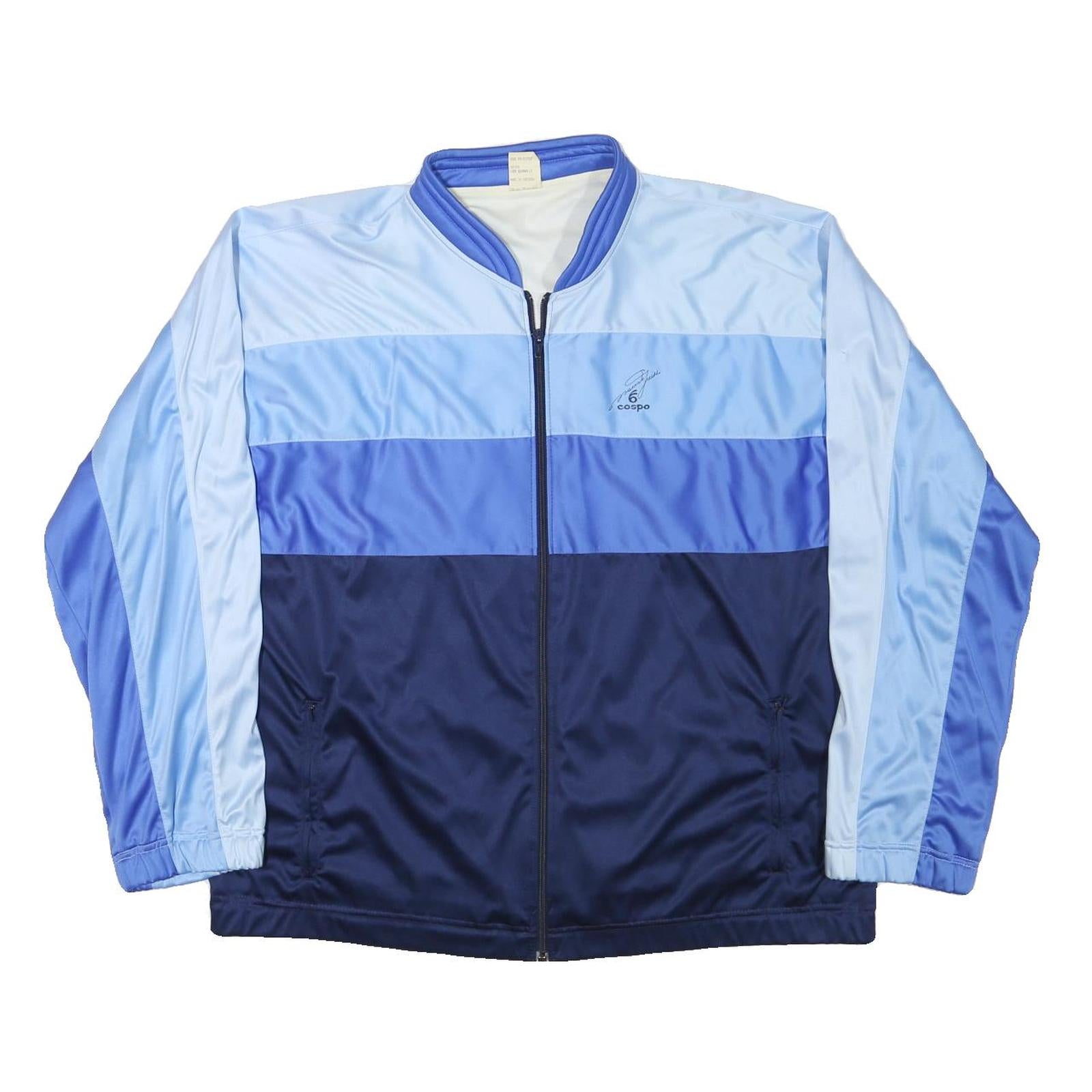 COSPO Mens Blue & Light Blue Colourblock Zip Jacket L Polyester Blend Sportswear Refurbished - N/A refurbished available on Cerqular